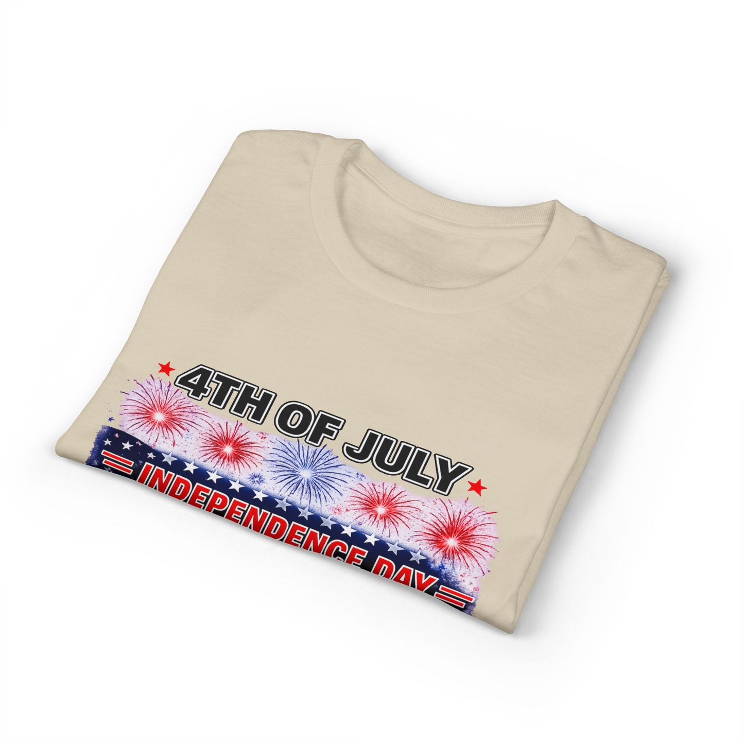 4th of July Independence Day T-Shirt — 1776 American Flag & Fireworks Tee