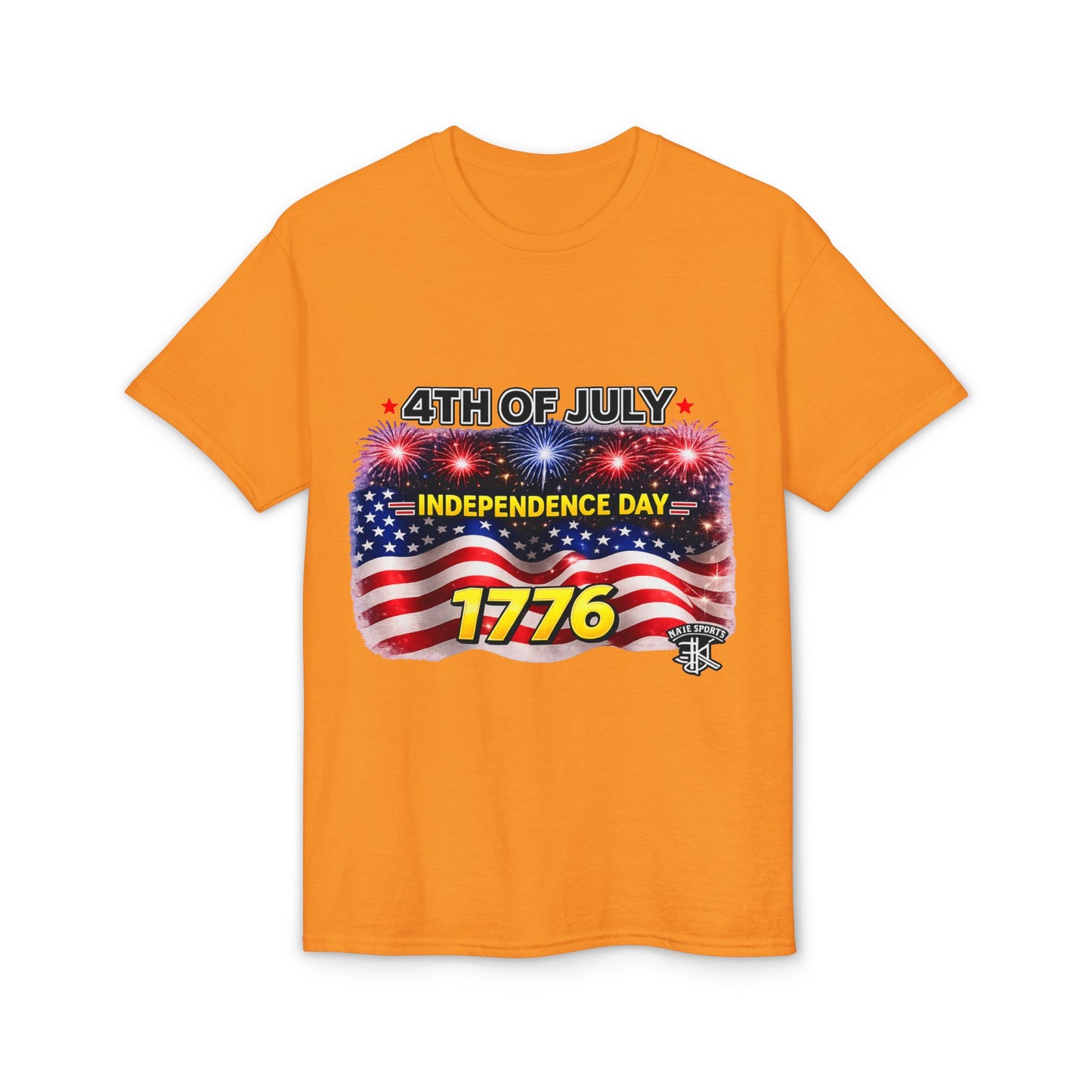 4th of July T-Shirt — Independence Day 1776 American Flag Fireworks Tee