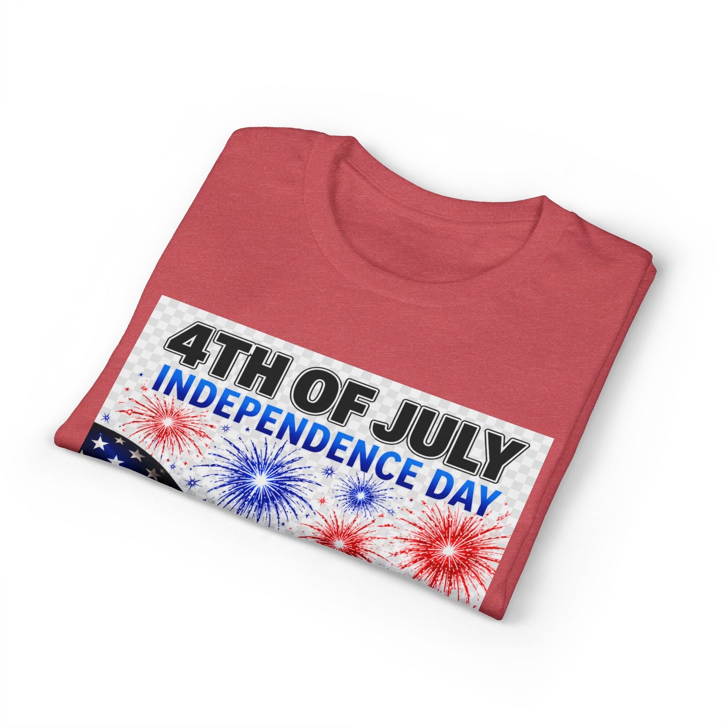 4th of July Independence Day T‑Shirt – American Flag & 1776 Fireworks Tee
