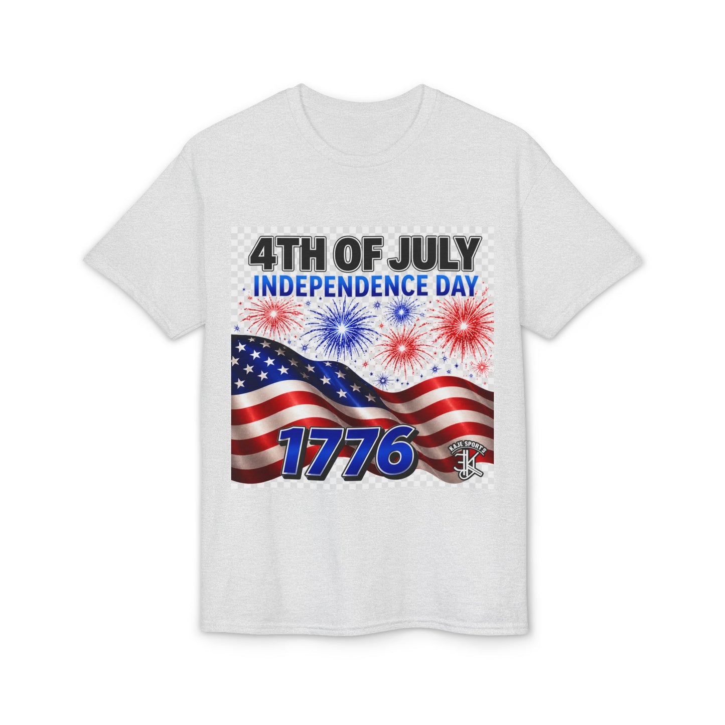 4th of July Independence Day T‑Shirt – American Flag & 1776 Fireworks Tee
