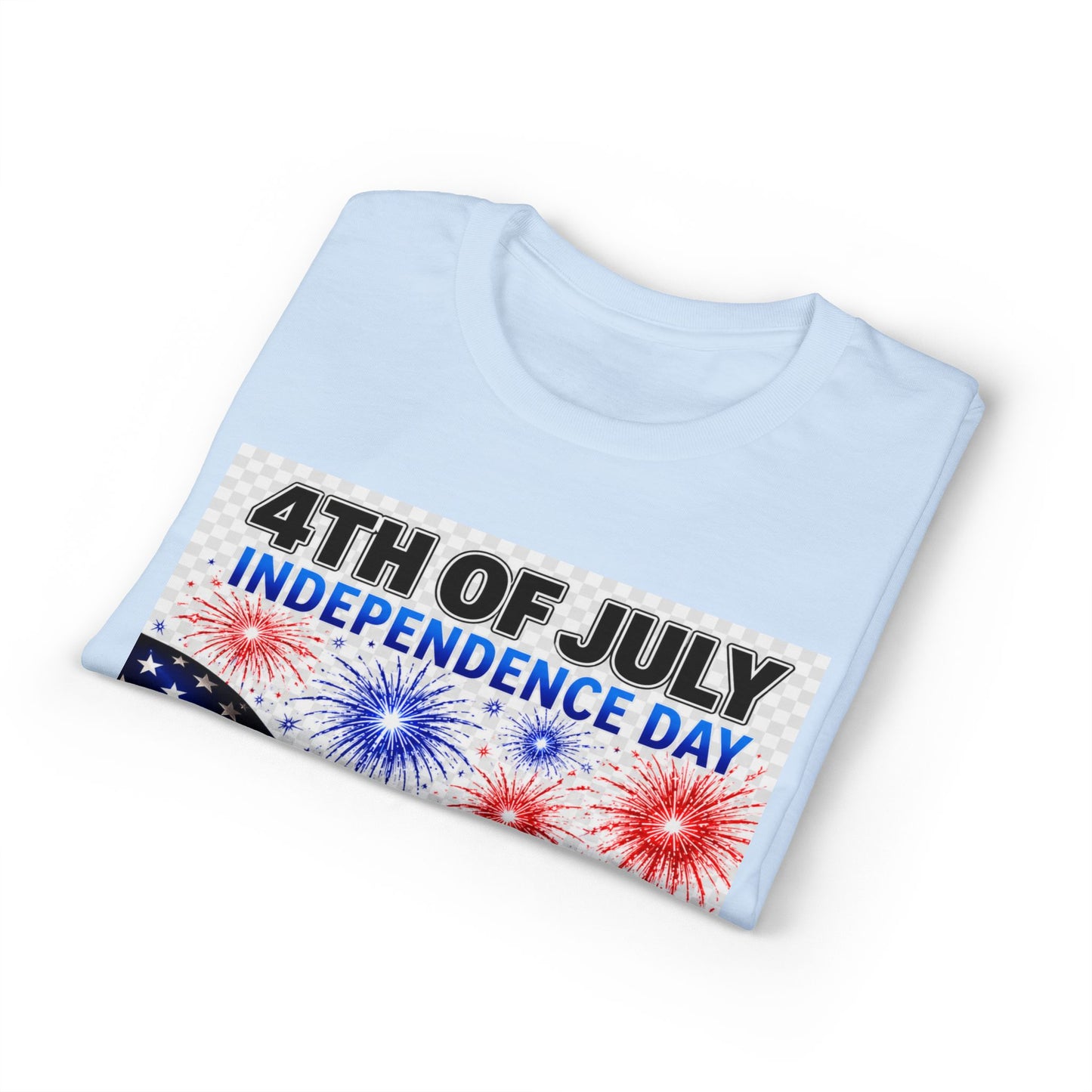4th of July Independence Day T‑Shirt – American Flag & 1776 Fireworks Tee