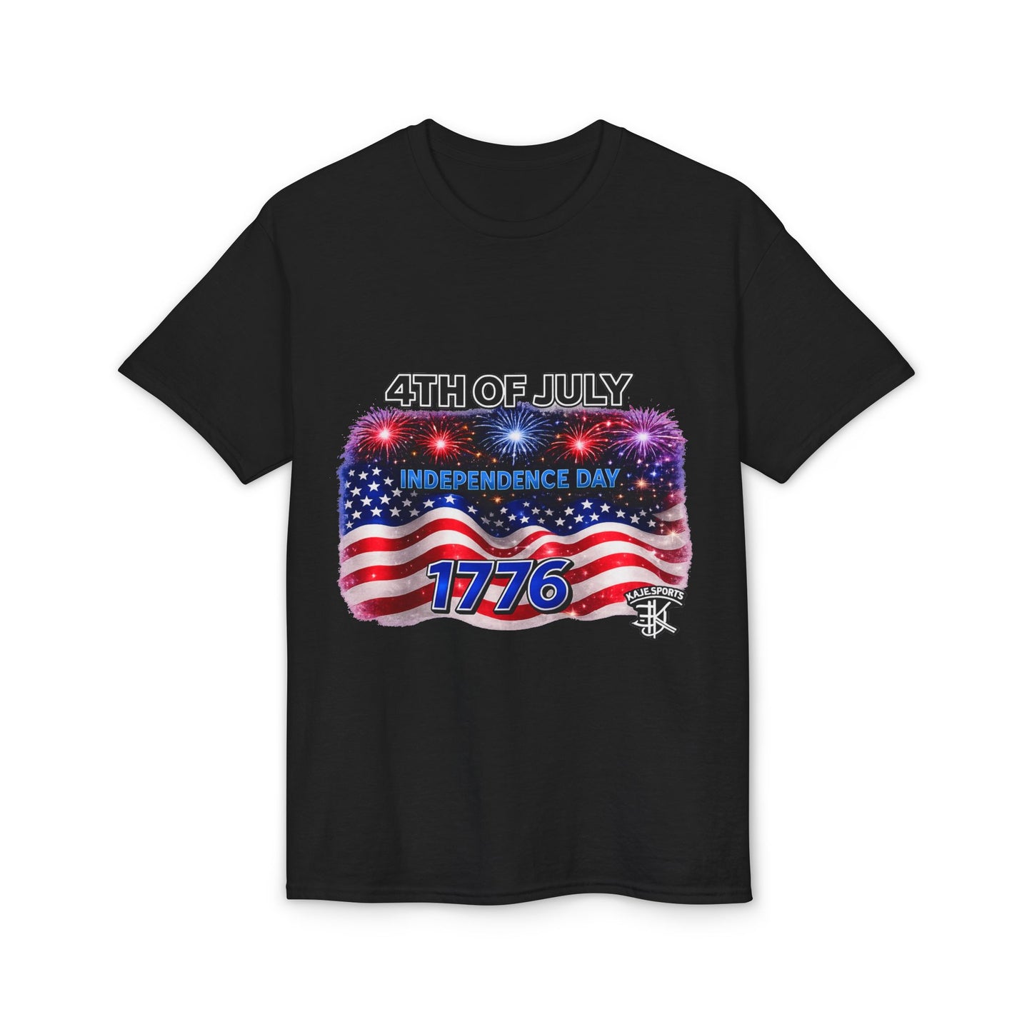 4th of July T-Shirt – Independence Day 1776 American Flag Fireworks Tee