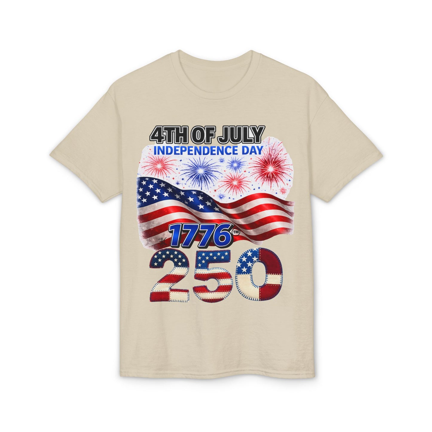 4th of July Independence Day 1776-250 American Flag T-Shirt