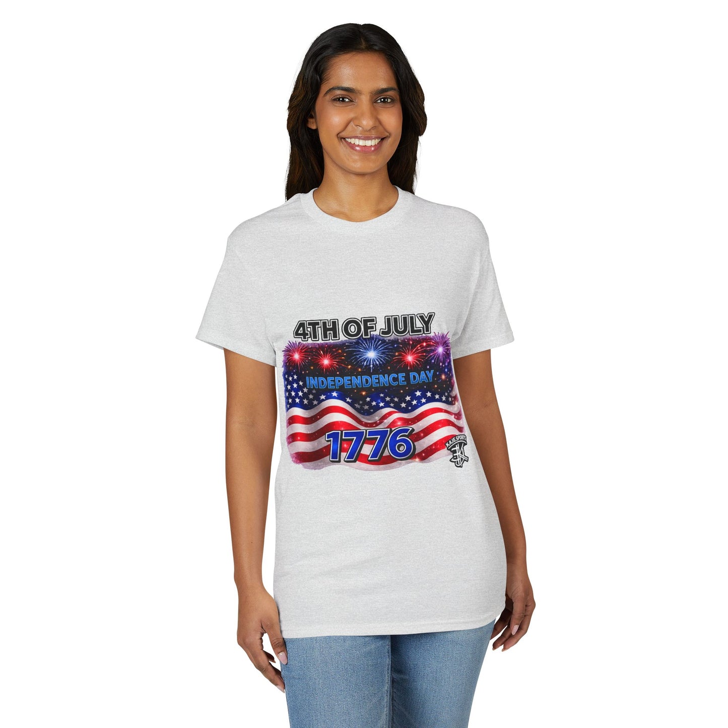 4th of July T-Shirt – Independence Day 1776 American Flag Fireworks Tee