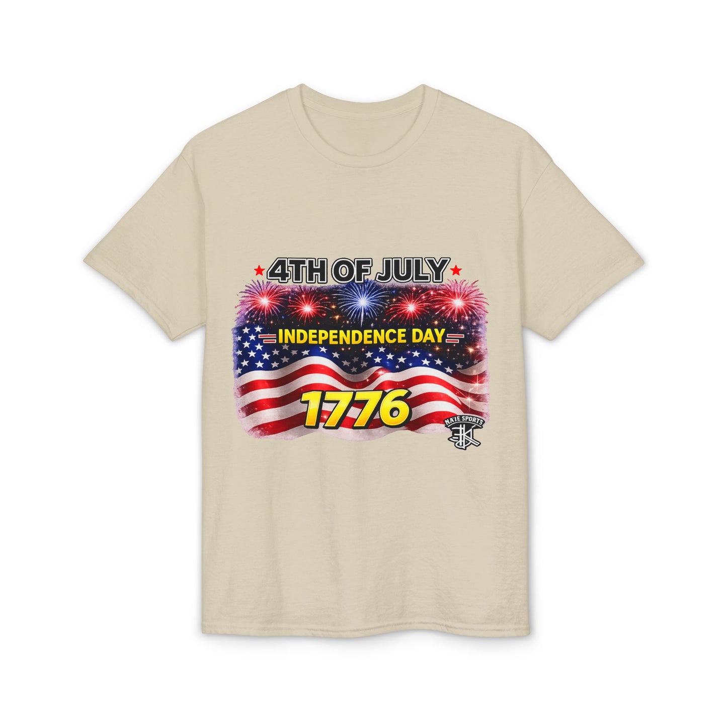4th of July T-Shirt — Independence Day 1776 American Flag Fireworks Tee