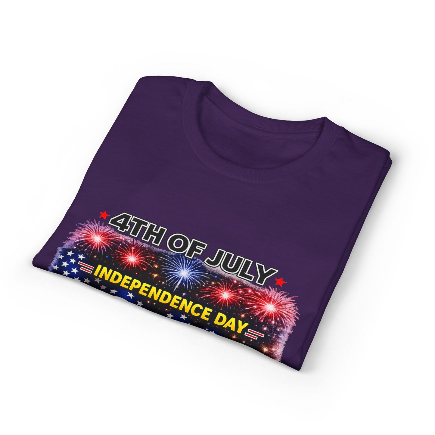 4th of July T-Shirt — Independence Day 1776 American Flag Fireworks Tee