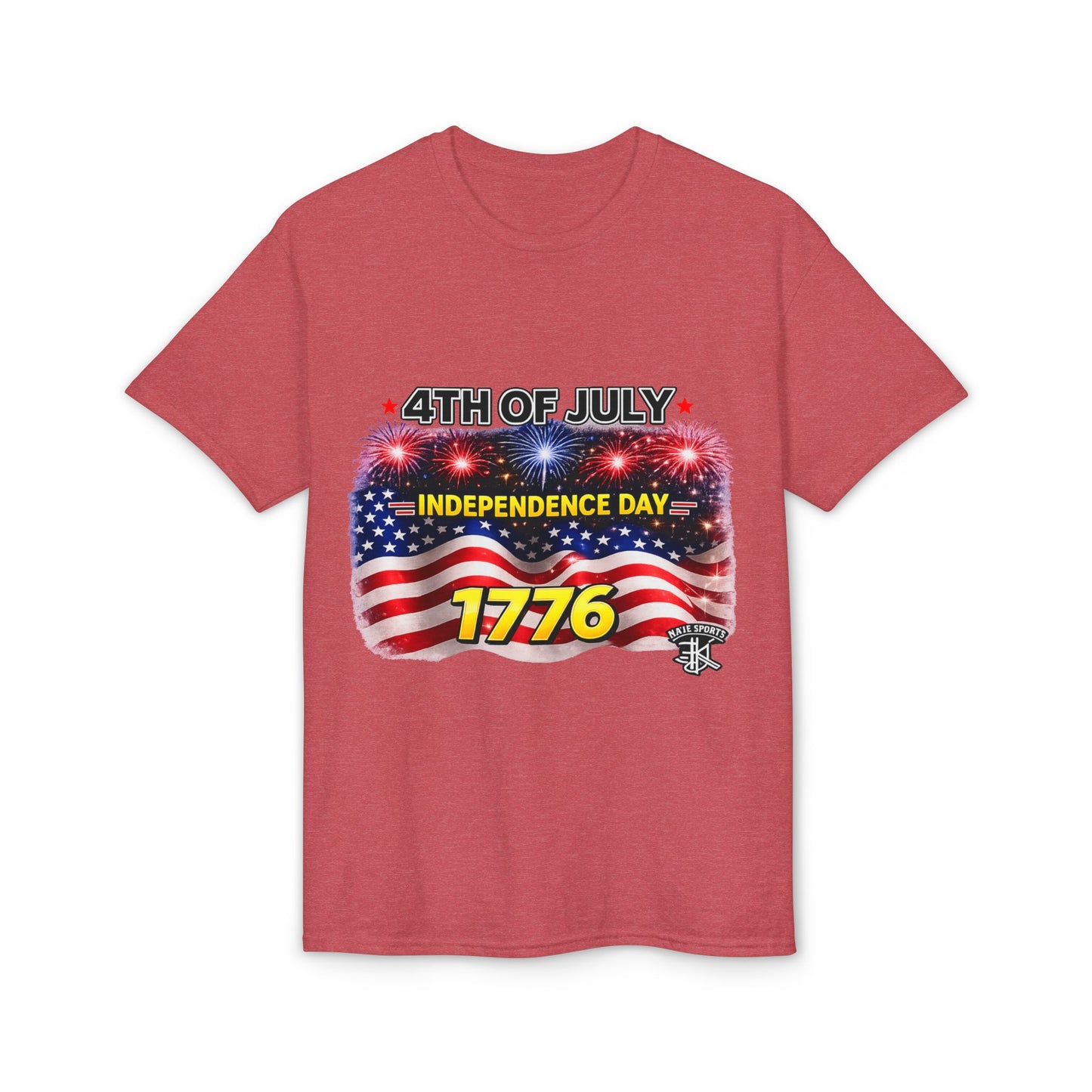 4th of July T-Shirt — Independence Day 1776 American Flag Fireworks Tee