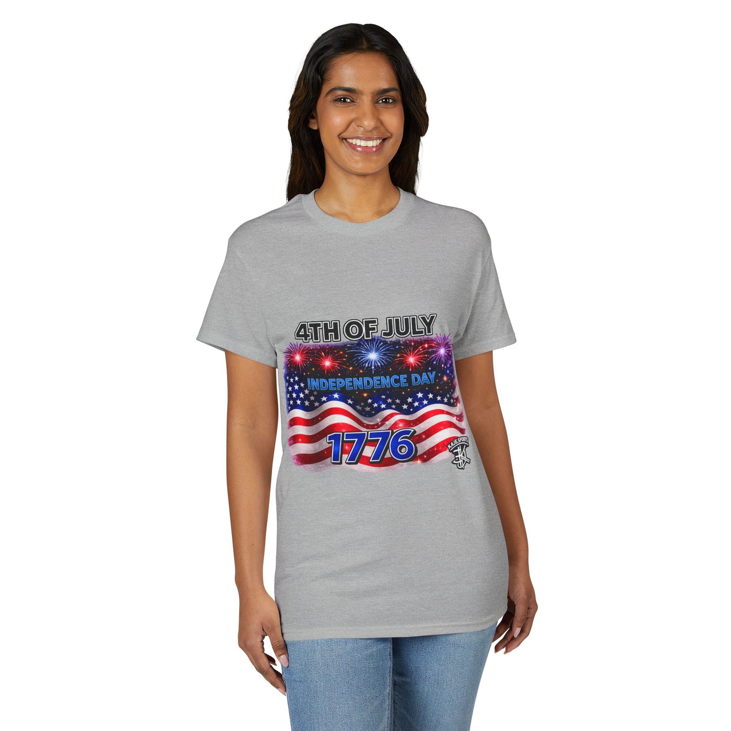4th of July T-Shirt – Independence Day 1776 American Flag Fireworks Tee