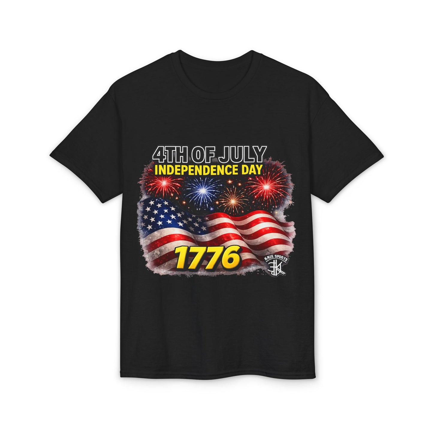 4th of July Independence Day T-Shirt – American Flag, Fireworks & 1776 Patriotic Tee