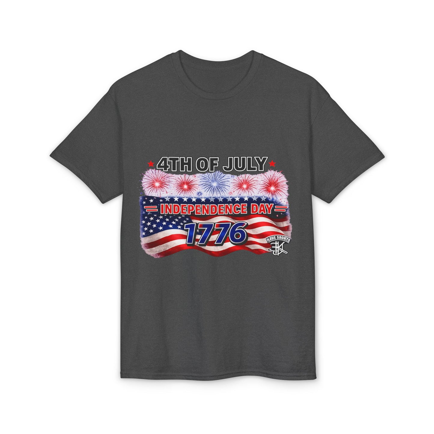 4th of July Independence Day T-Shirt — 1776 American Flag & Fireworks Tee