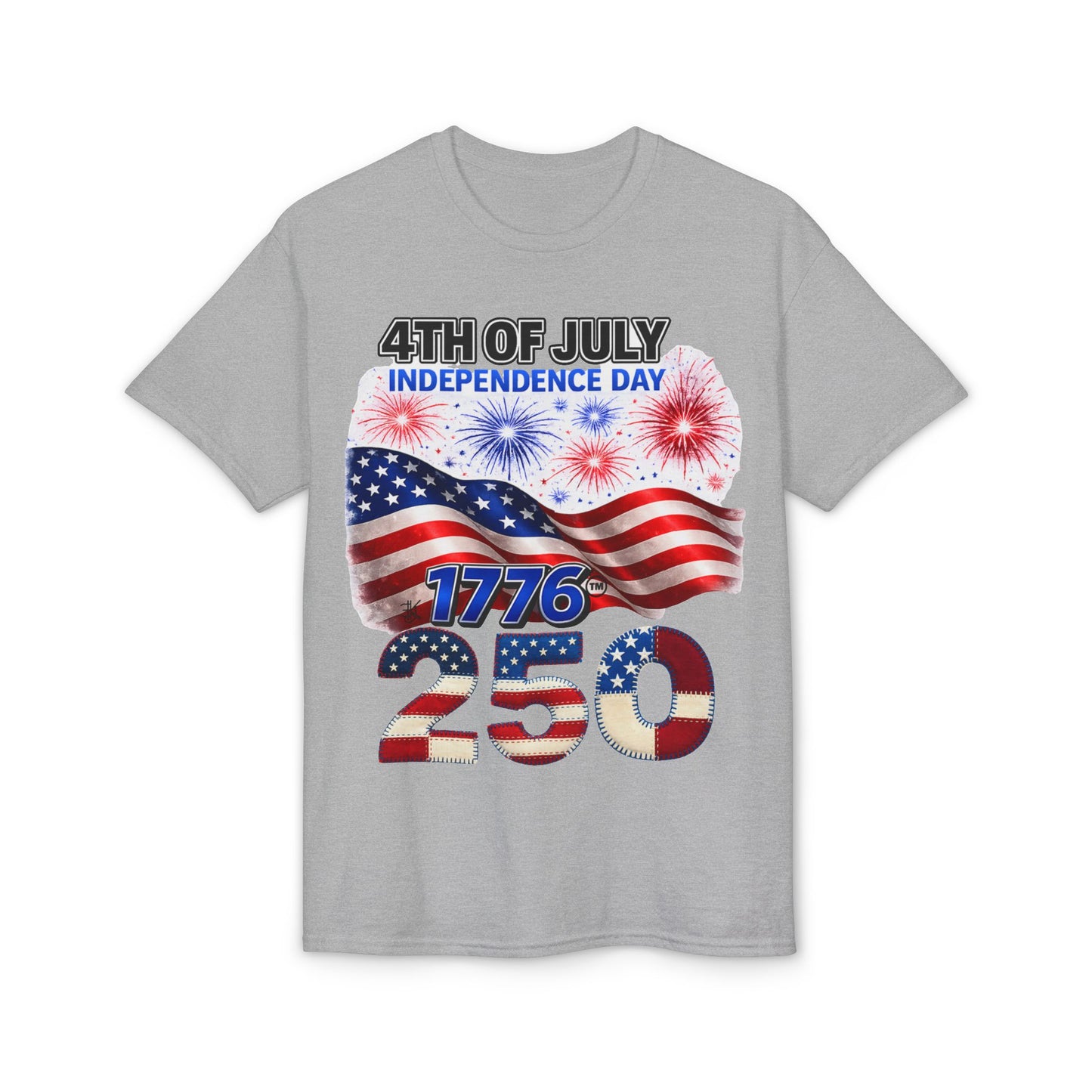 4th of July Independence Day 1776-250 American Flag T-Shirt