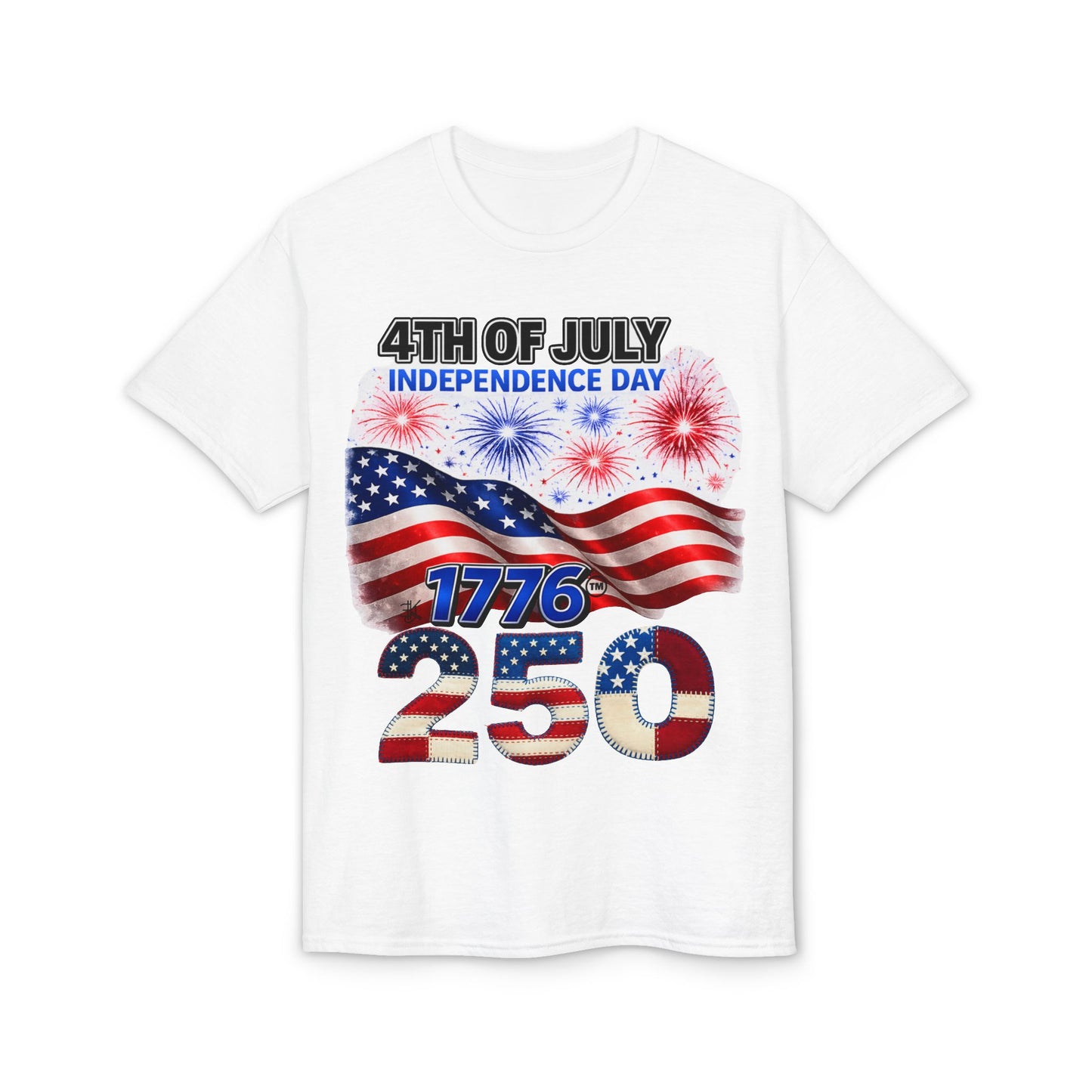4th of July Independence Day 1776-250 American Flag T-Shirt