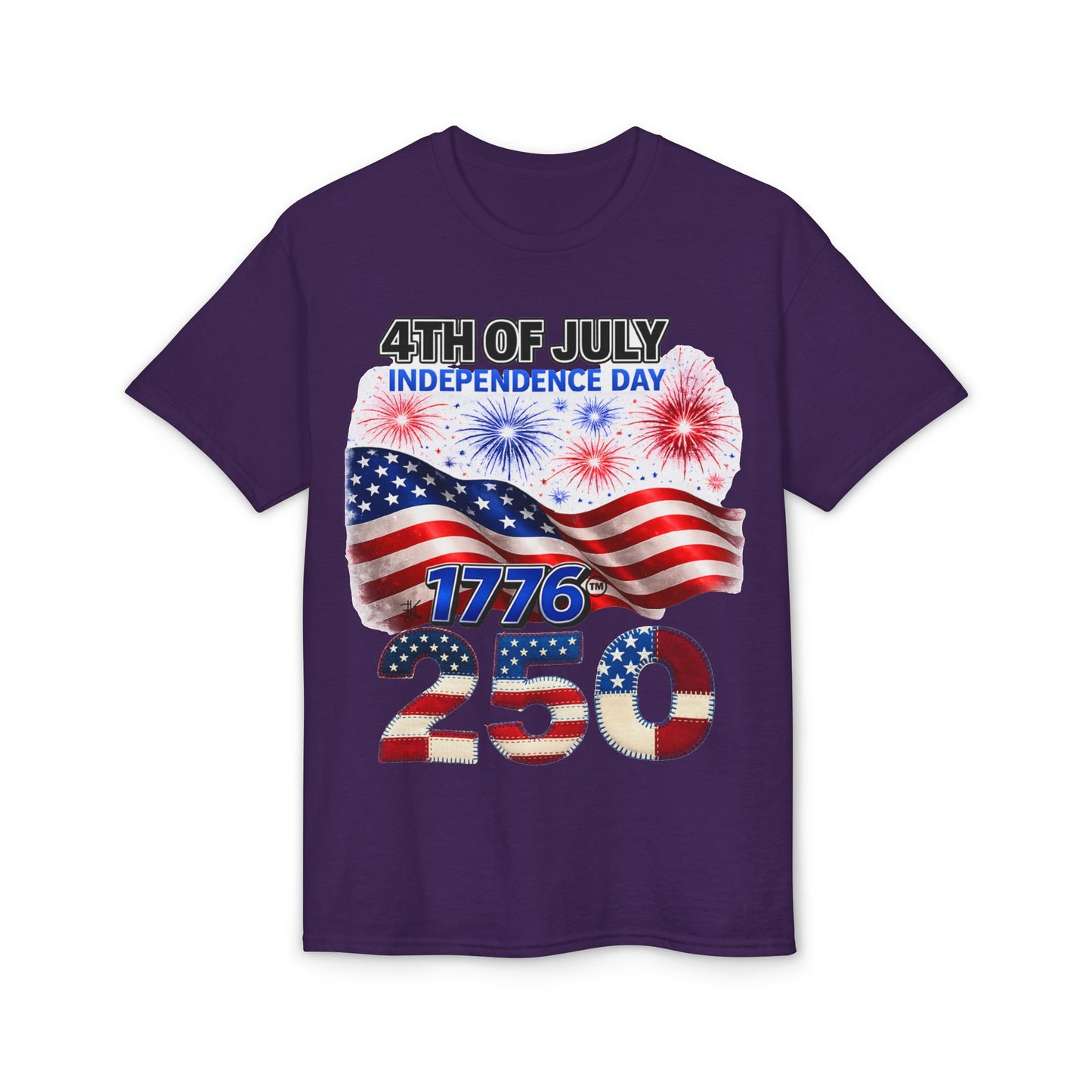 4th of July Independence Day 1776-250 American Flag T-Shirt