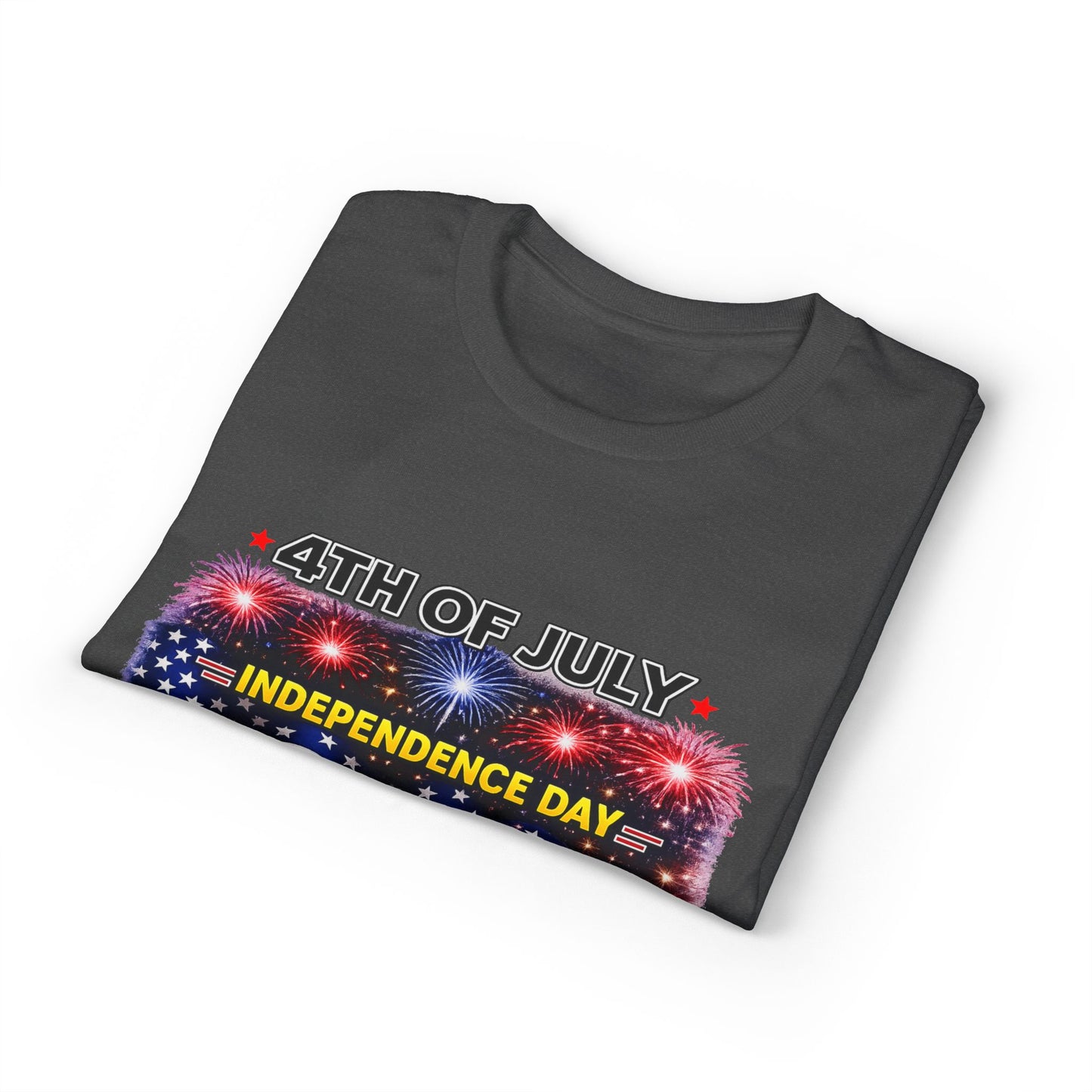 4th of July T-Shirt — Independence Day 1776 American Flag Fireworks Tee