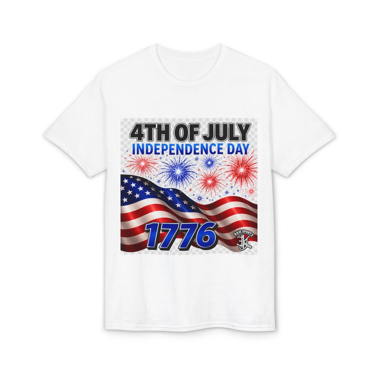 4th of July Independence Day T‑Shirt – American Flag & 1776 Fireworks Tee