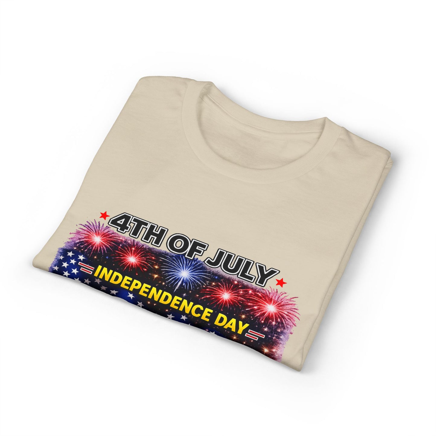 4th of July T-Shirt — Independence Day 1776 American Flag Fireworks Tee