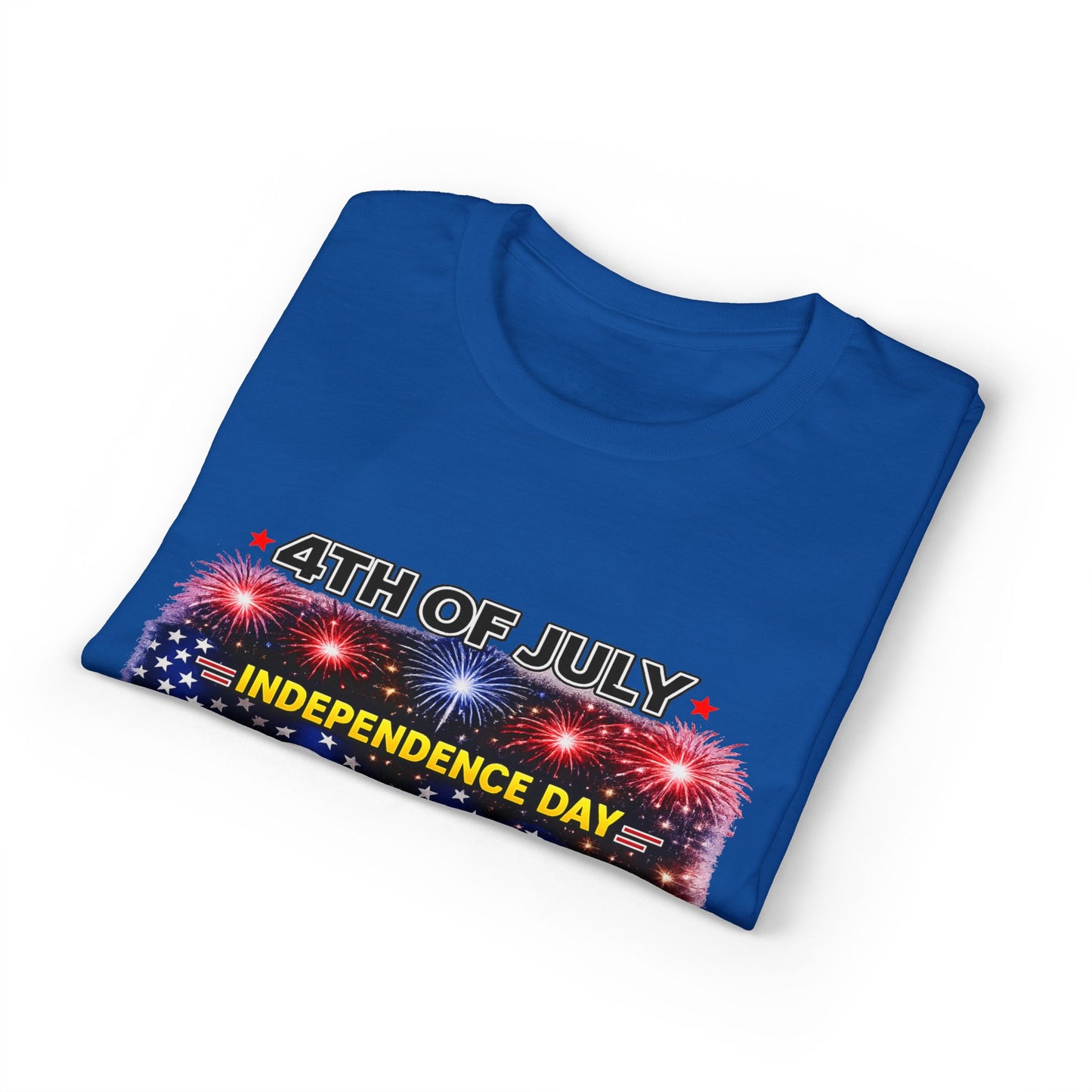 4th of July T-Shirt — Independence Day 1776 American Flag Fireworks Tee
