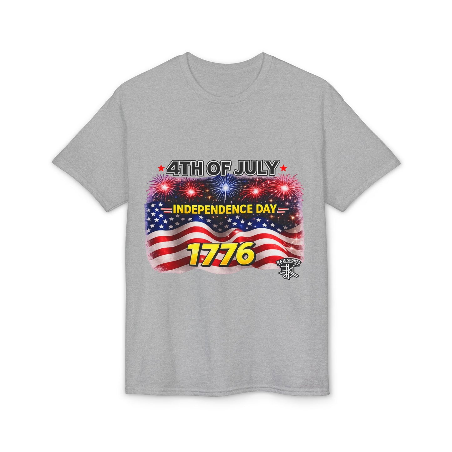 4th of July T-Shirt — Independence Day 1776 American Flag Fireworks Tee