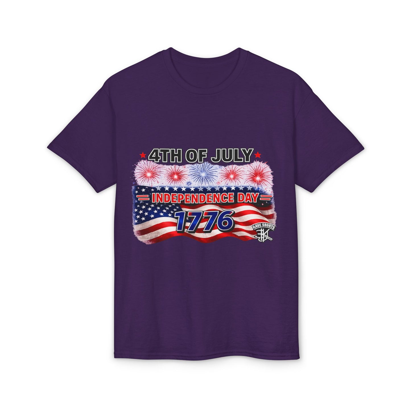 4th of July Independence Day T-Shirt — 1776 American Flag & Fireworks Tee