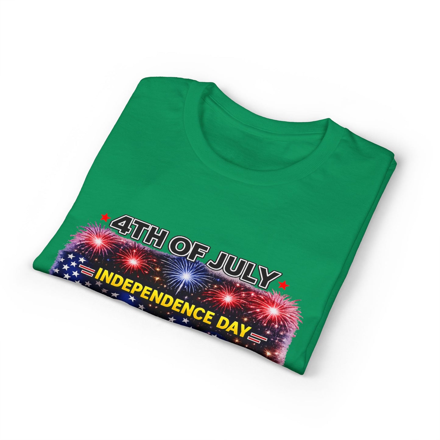 4th of July T-Shirt — Independence Day 1776 American Flag Fireworks Tee