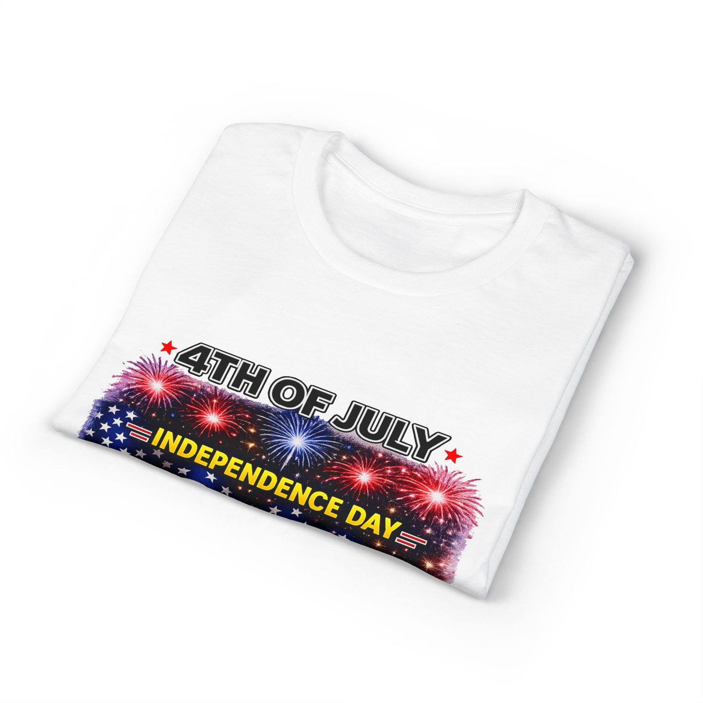 4th of July T-Shirt — Independence Day 1776 American Flag Fireworks Tee