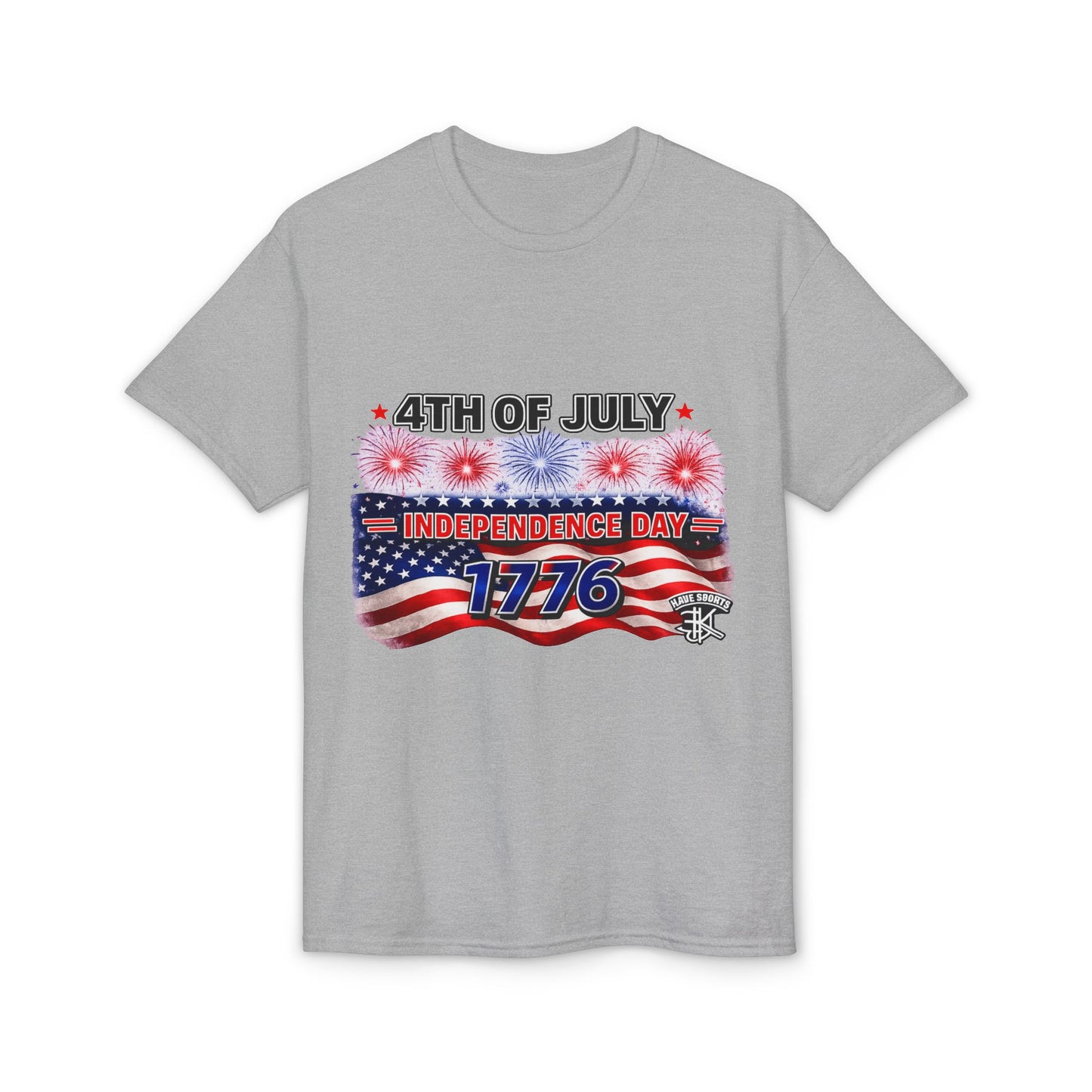 4th of July Independence Day T-Shirt — 1776 American Flag & Fireworks Tee