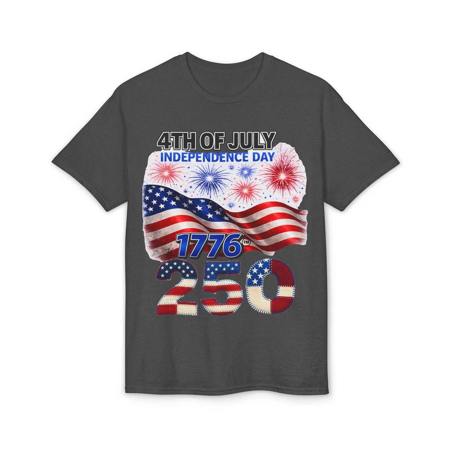 4th of July Independence Day 1776-250 American Flag T-Shirt