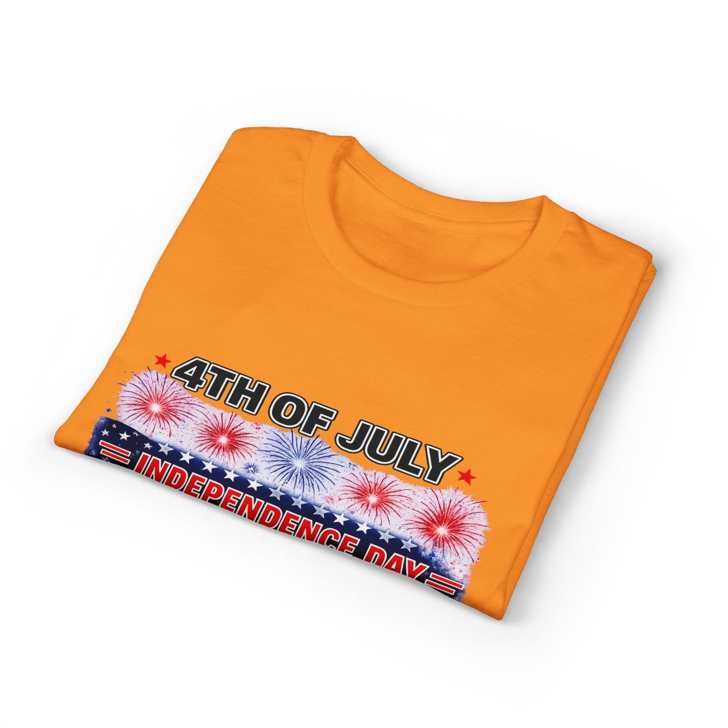 4th of July Independence Day T-Shirt — 1776 American Flag & Fireworks Tee