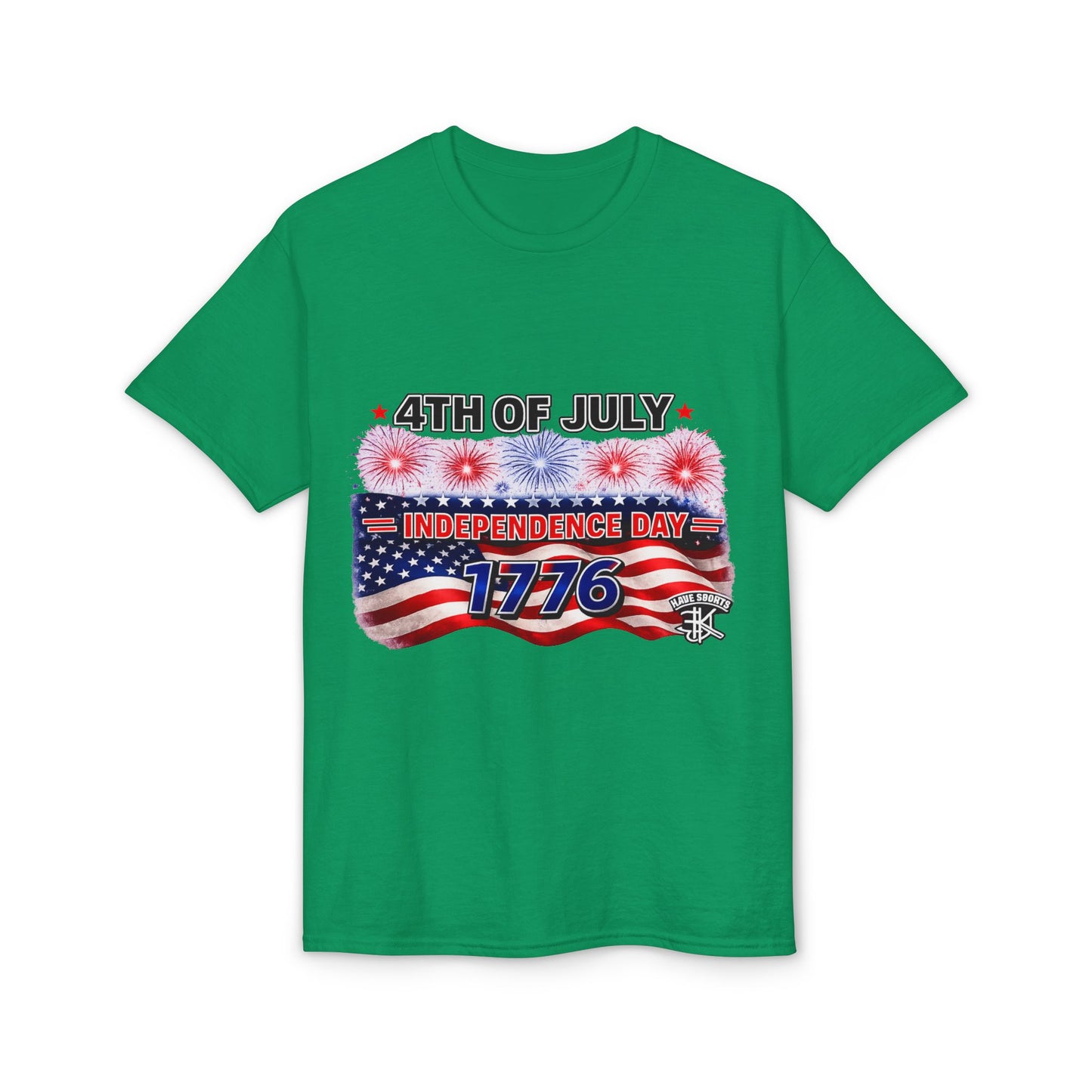 4th of July Independence Day T-Shirt — 1776 American Flag & Fireworks Tee