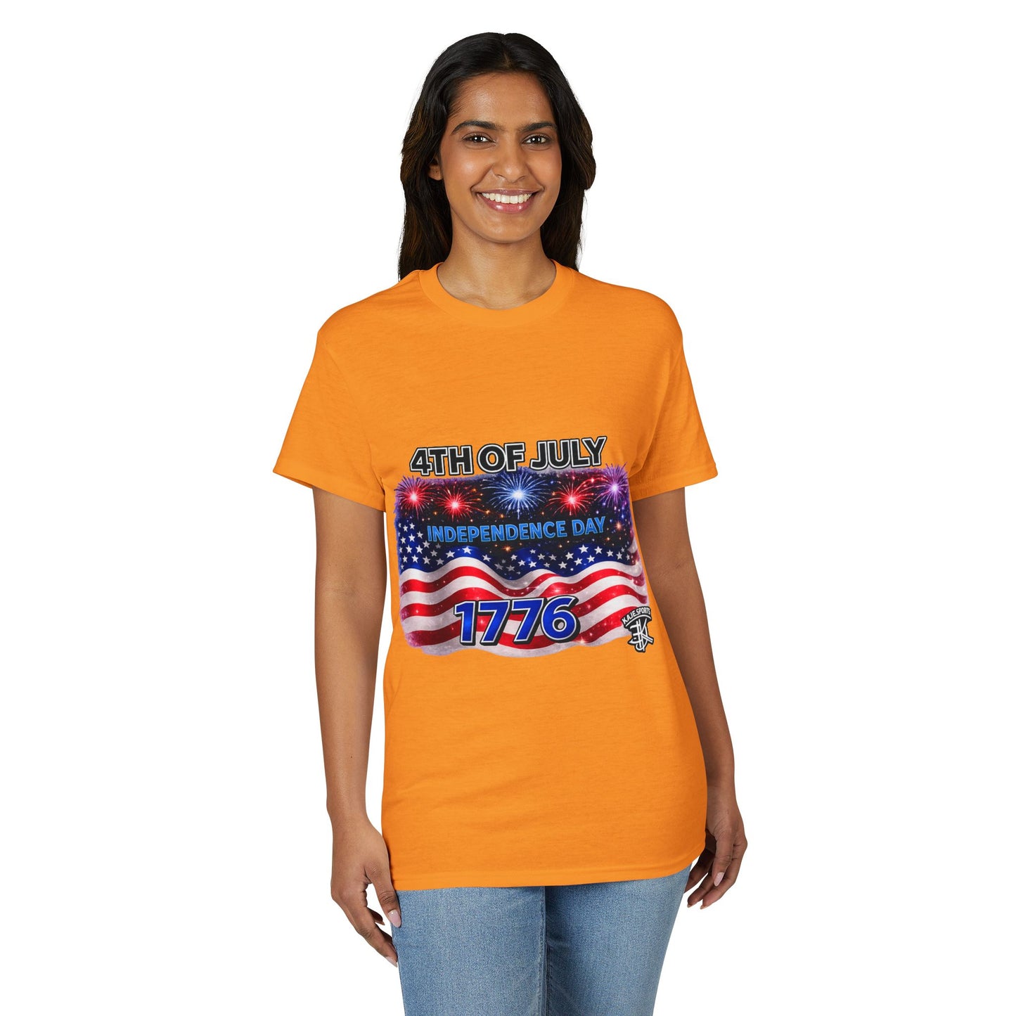 4th of July T-Shirt – Independence Day 1776 American Flag Fireworks Tee