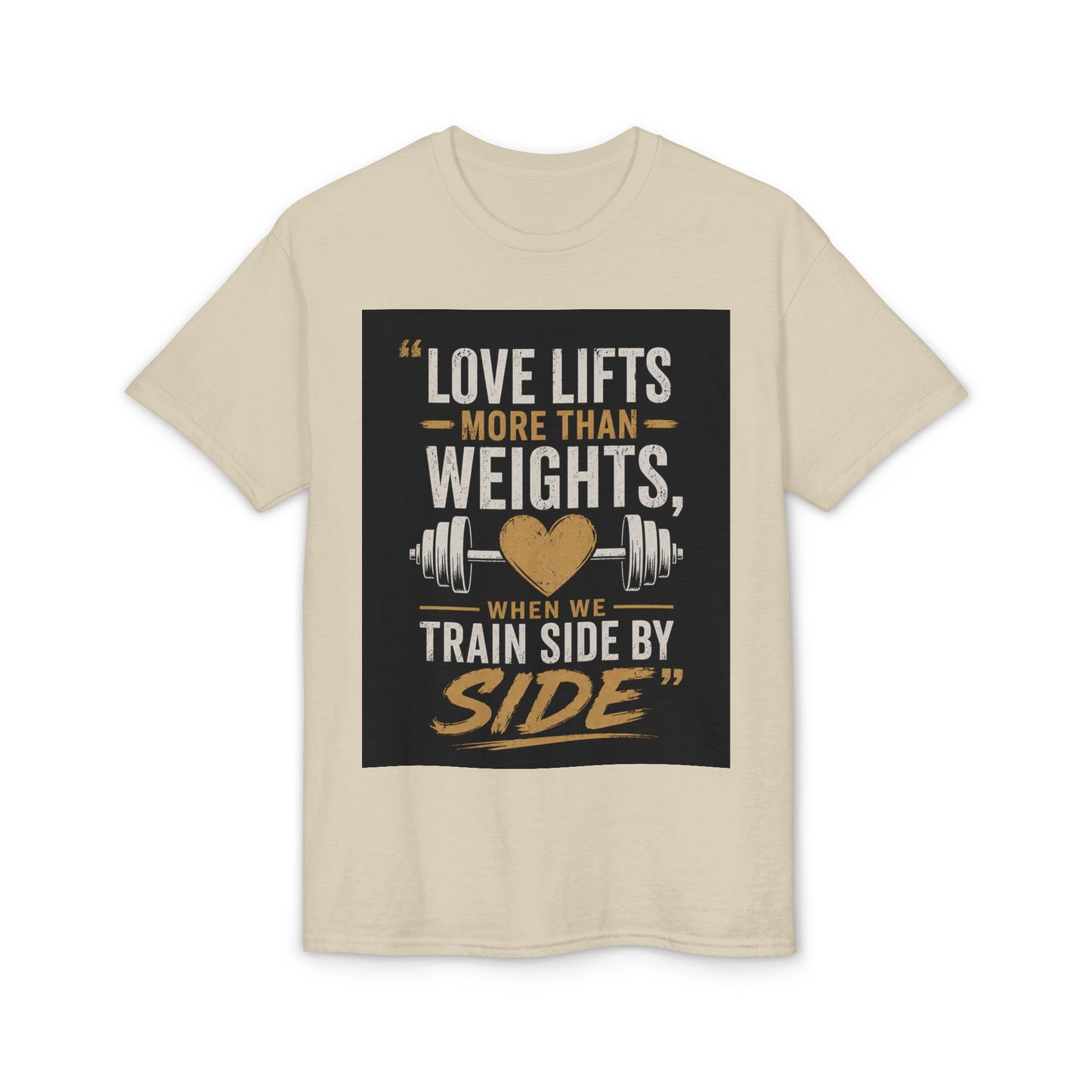 Love Lifts More Than Weights Couples Workout T-Shirt