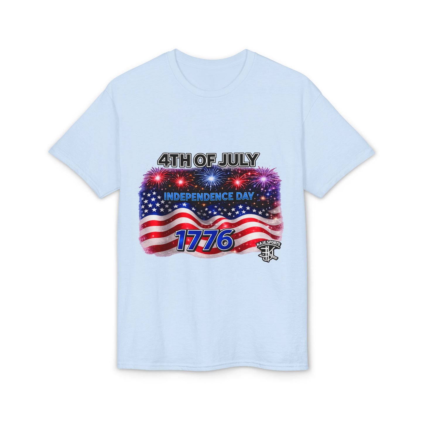 4th of July T-Shirt – Independence Day 1776 American Flag Fireworks Tee