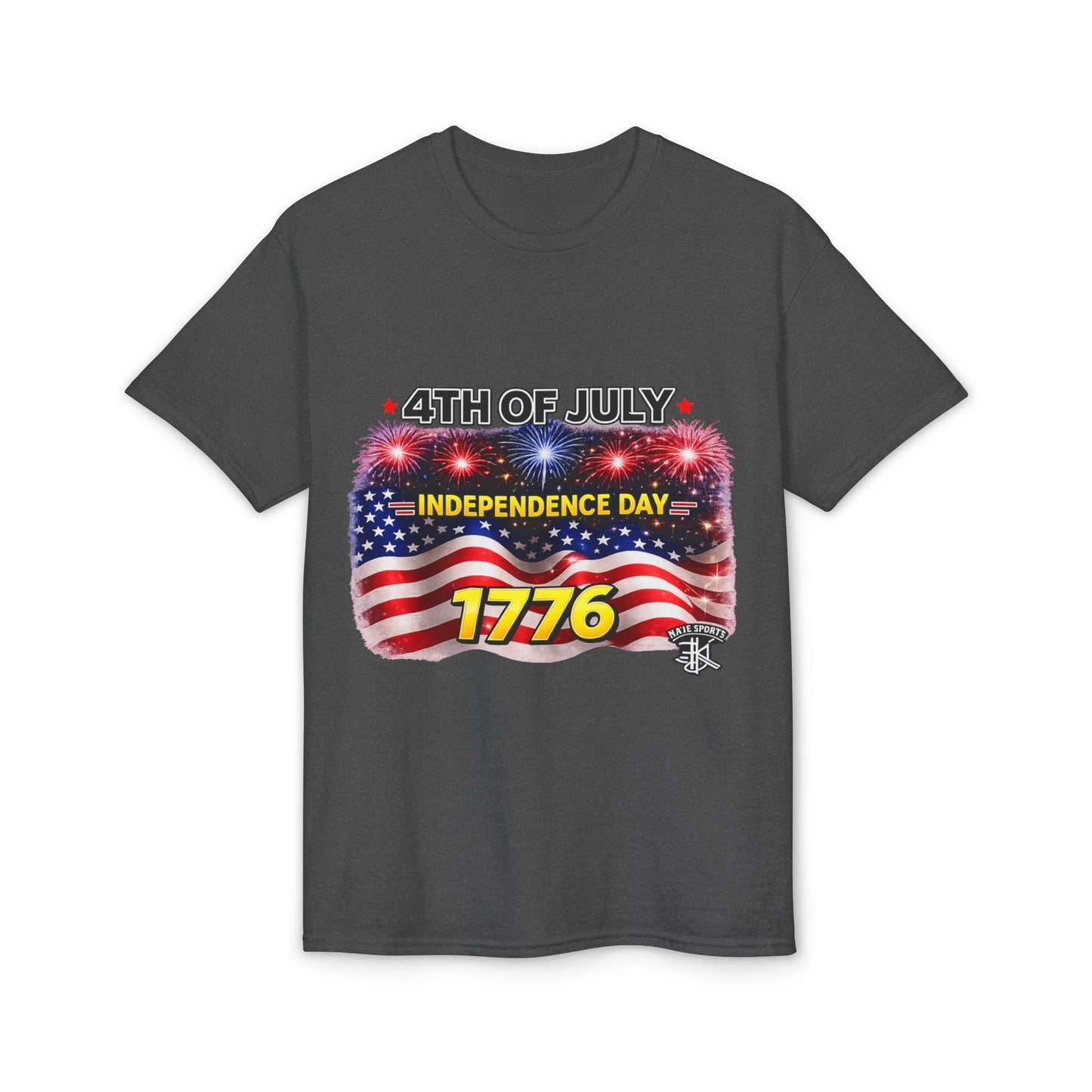 4th of July T-Shirt — Independence Day 1776 American Flag Fireworks Tee