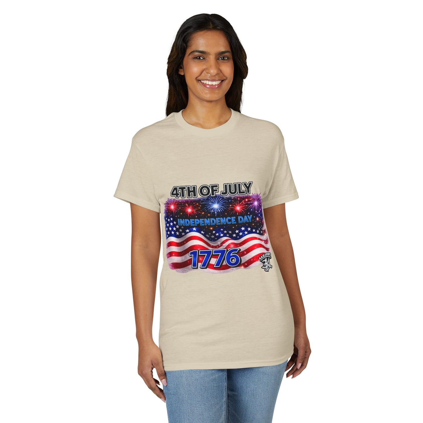 4th of July T-Shirt – Independence Day 1776 American Flag Fireworks Tee