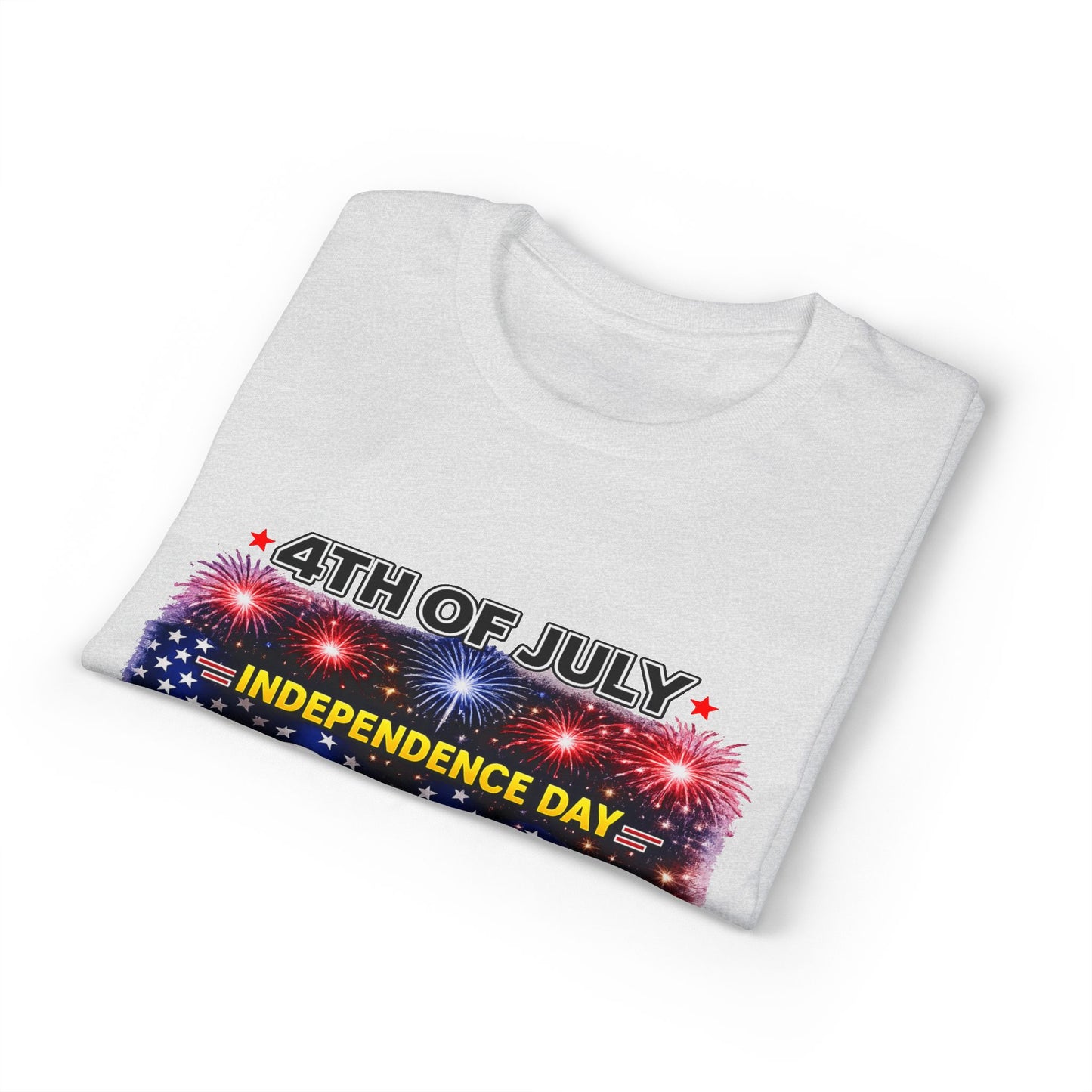 4th of July T-Shirt — Independence Day 1776 American Flag Fireworks Tee