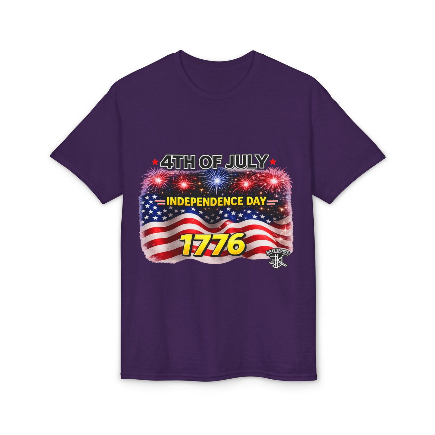 4th of July T-Shirt — Independence Day 1776 American Flag Fireworks Tee