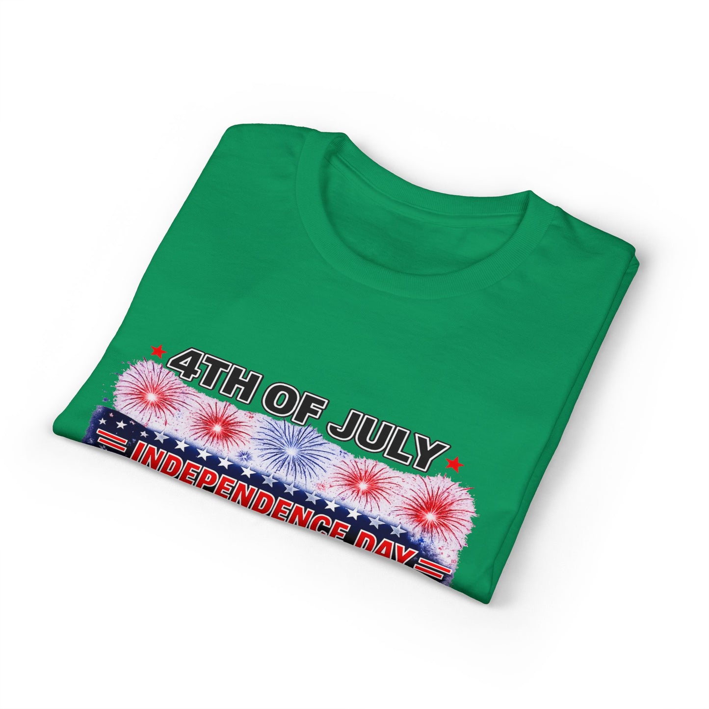 4th of July Independence Day T-Shirt — 1776 American Flag & Fireworks Tee