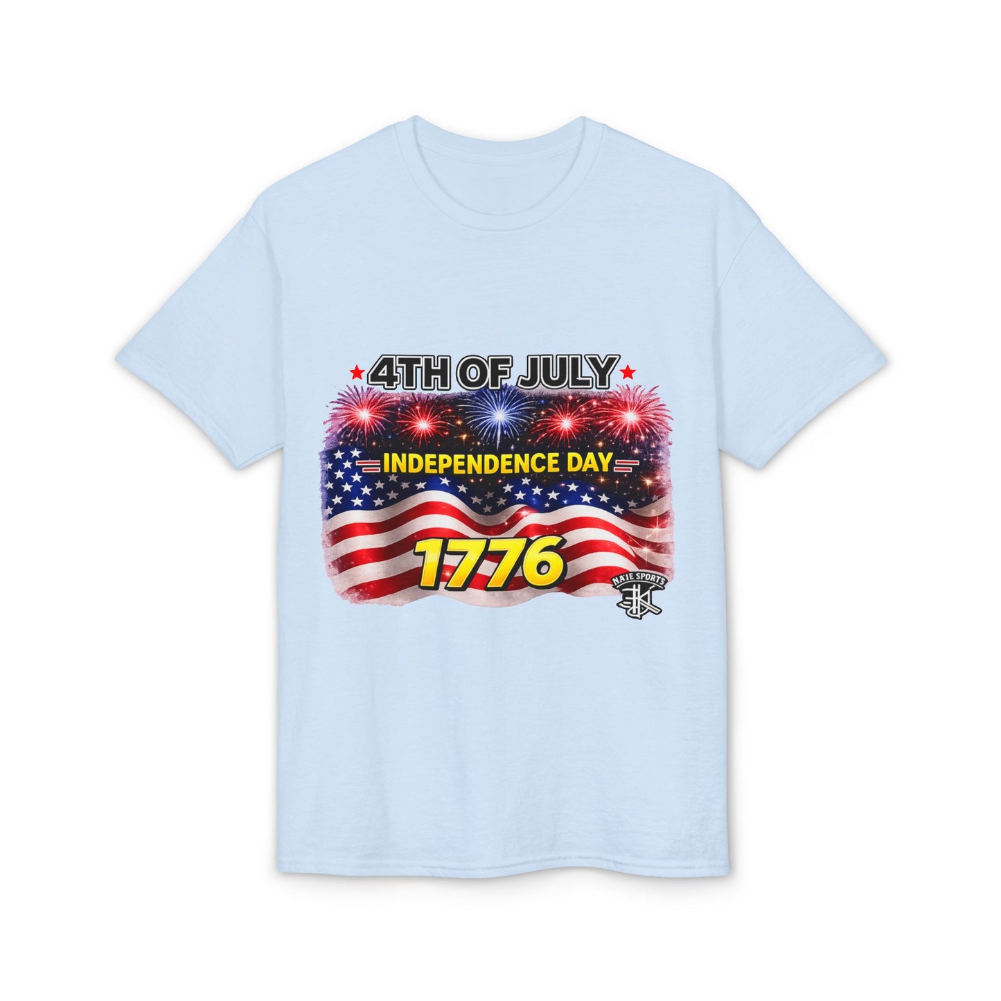 4th of July T-Shirt — Independence Day 1776 American Flag Fireworks Tee