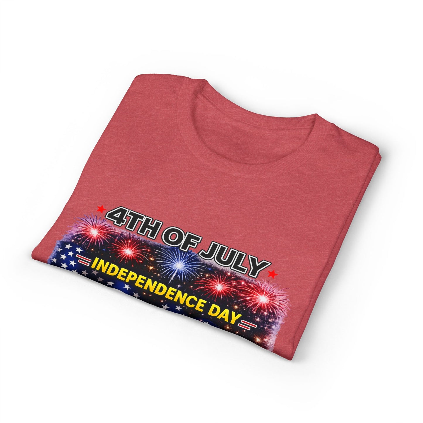 4th of July T-Shirt — Independence Day 1776 American Flag Fireworks Tee
