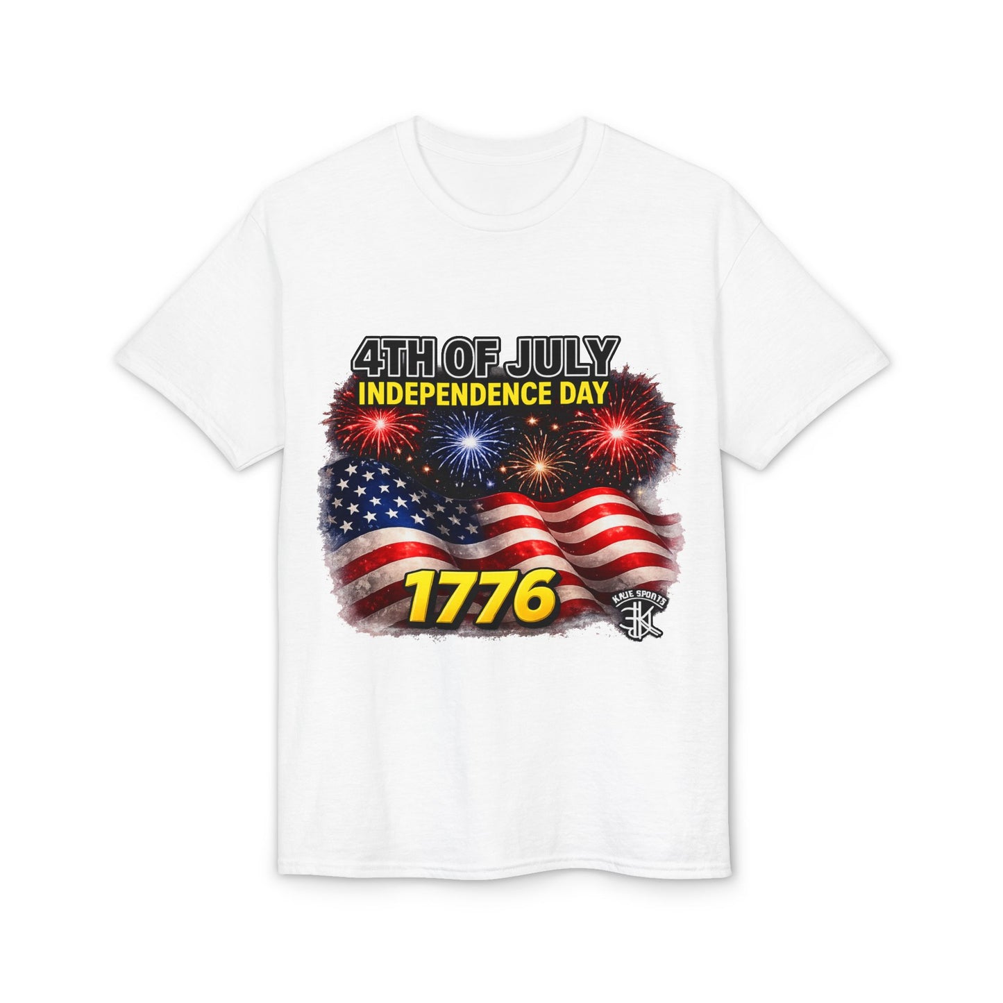 4th of July Independence Day T-Shirt – American Flag, Fireworks & 1776 Patriotic Tee