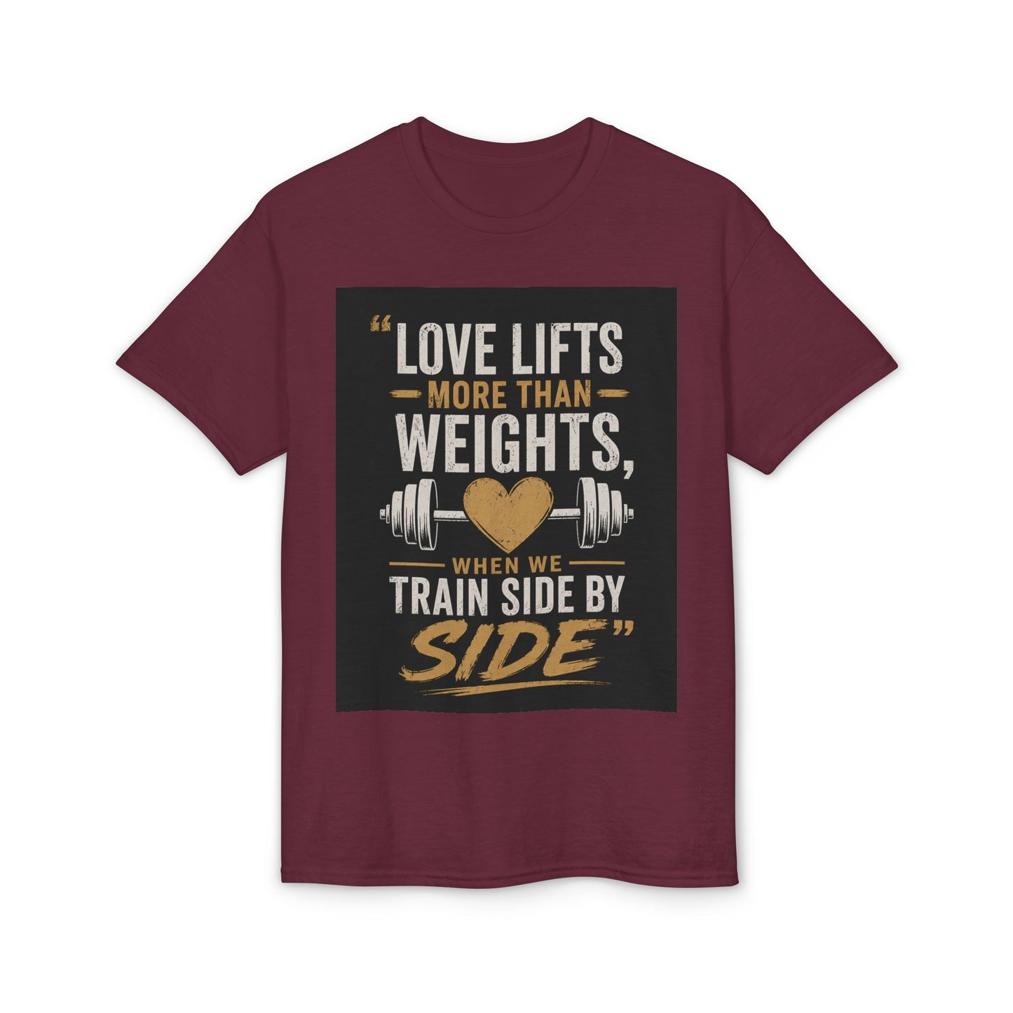 Love Lifts More Than Weights Couples Workout T-Shirt