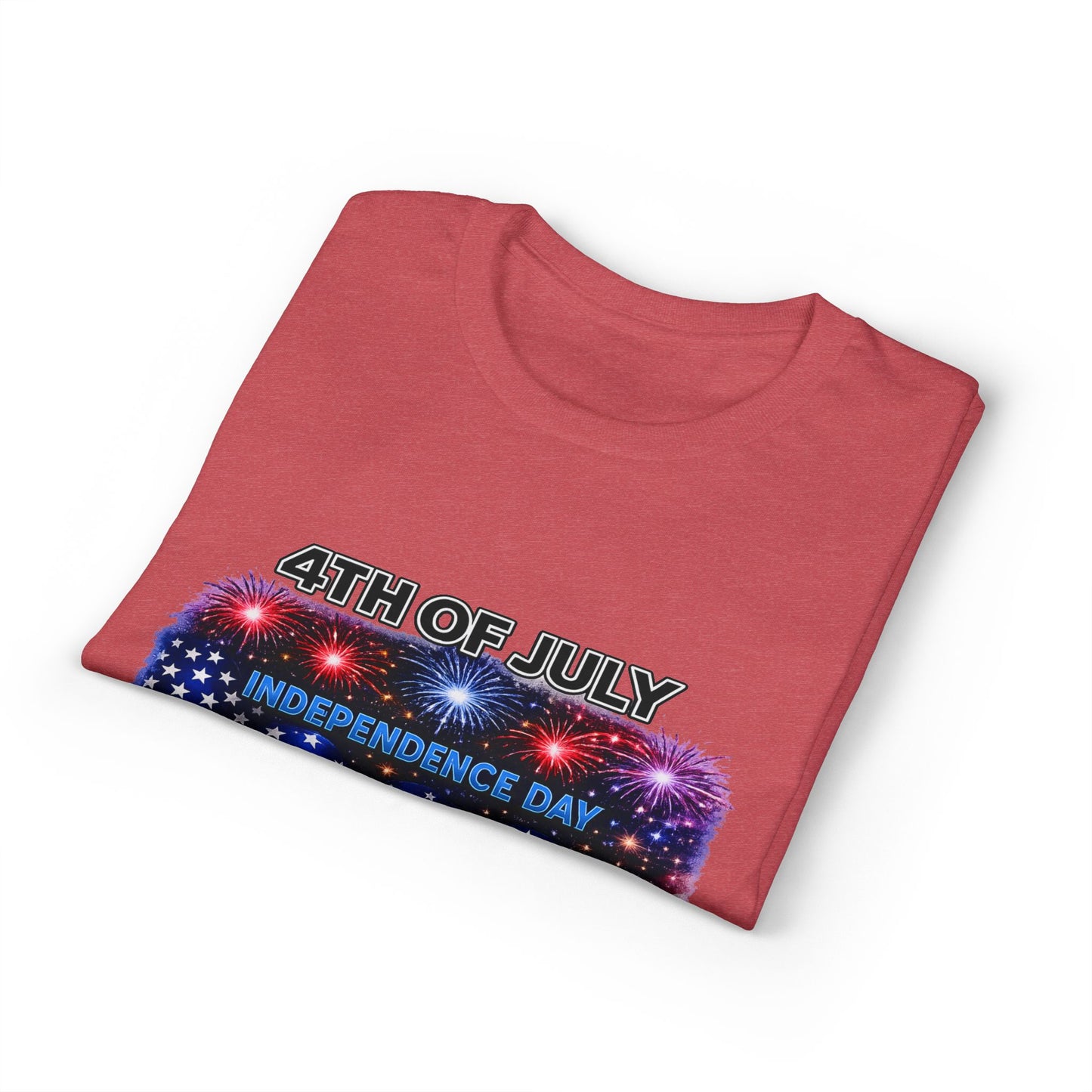 4th of July T-Shirt – Independence Day 1776 American Flag Fireworks Tee