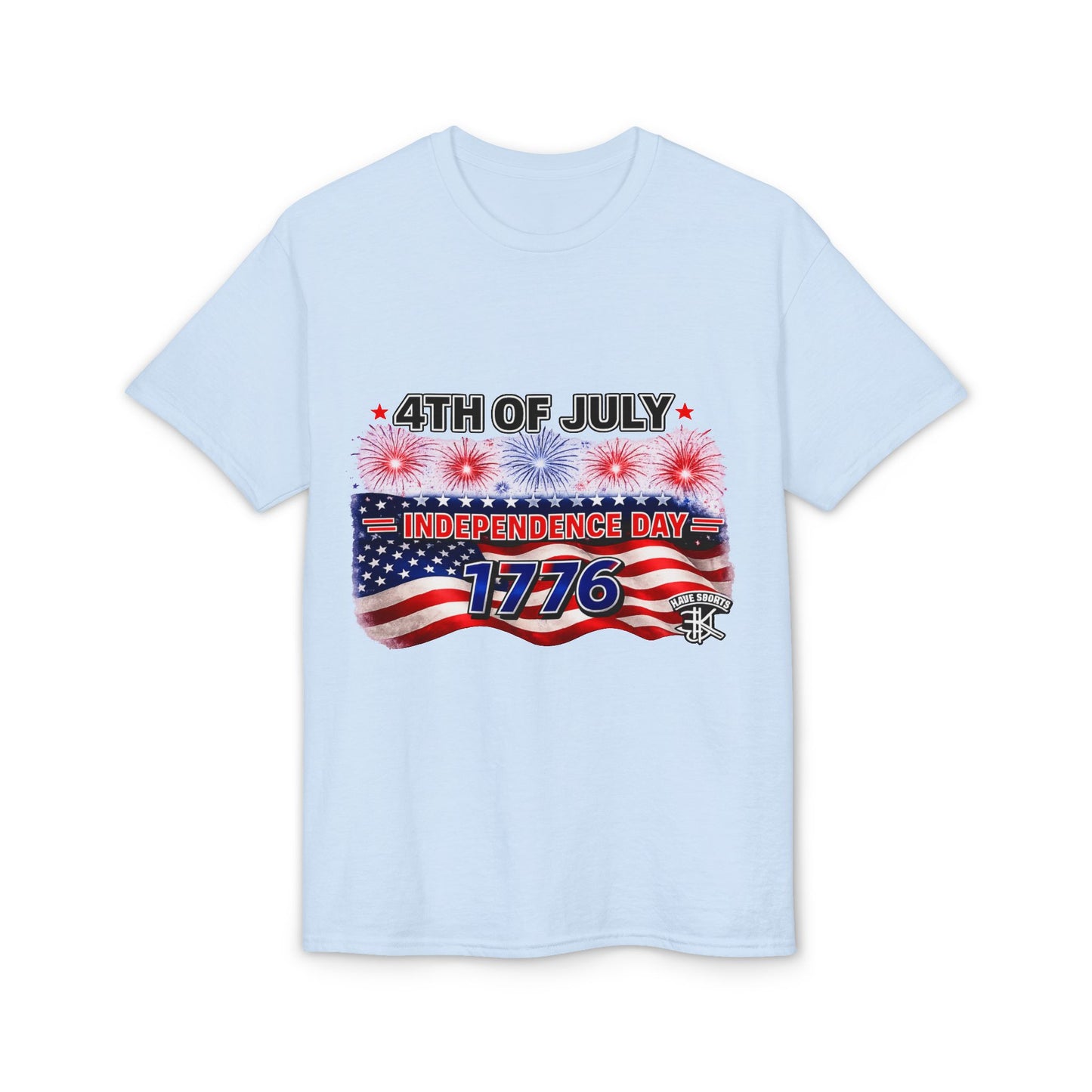4th of July Independence Day T-Shirt — 1776 American Flag & Fireworks Tee
