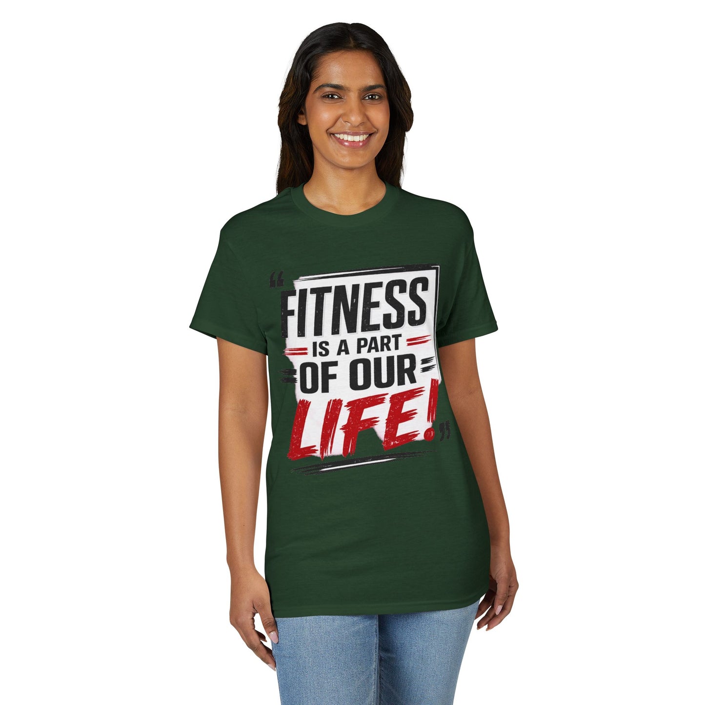 Fitness Is a Part of Our Life T-Shirt — Motivational Gym Tee