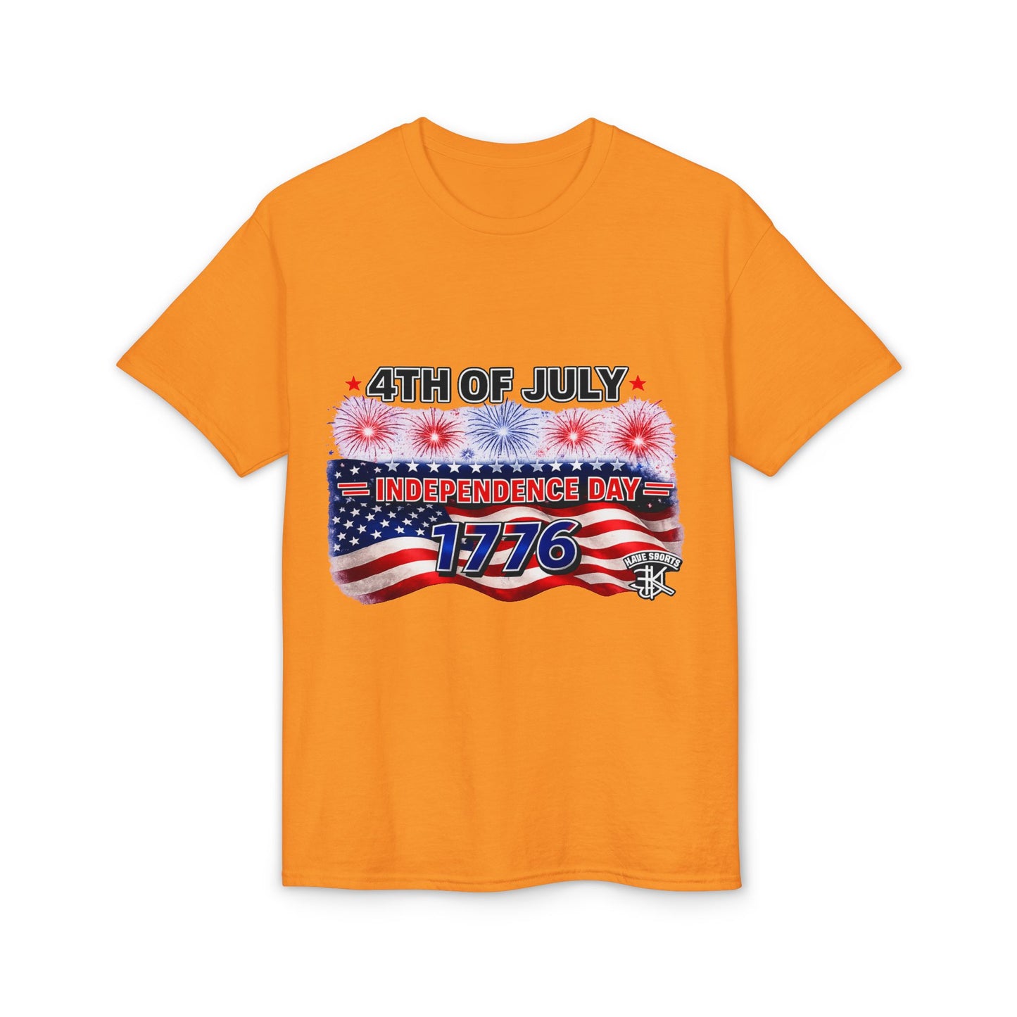 4th of July Independence Day T-Shirt — 1776 American Flag & Fireworks Tee