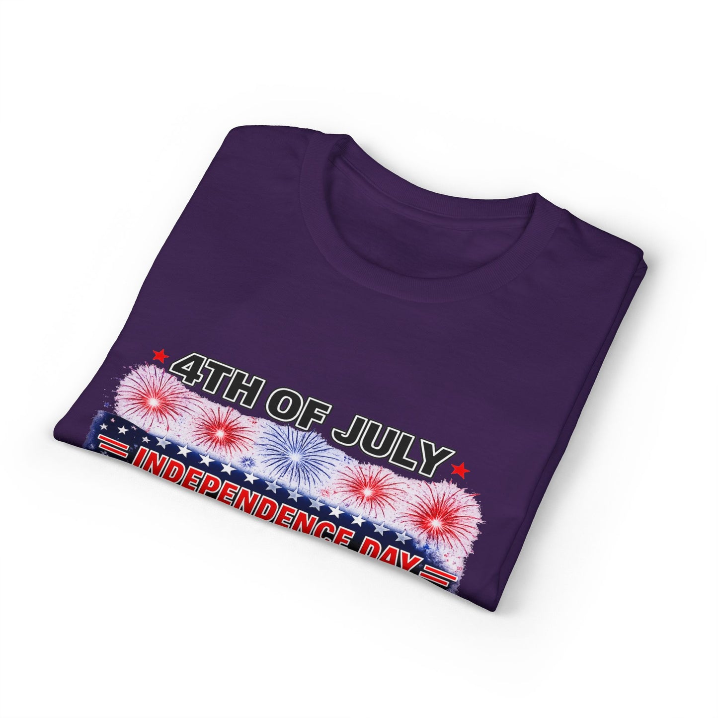 4th of July Independence Day T-Shirt — 1776 American Flag & Fireworks Tee