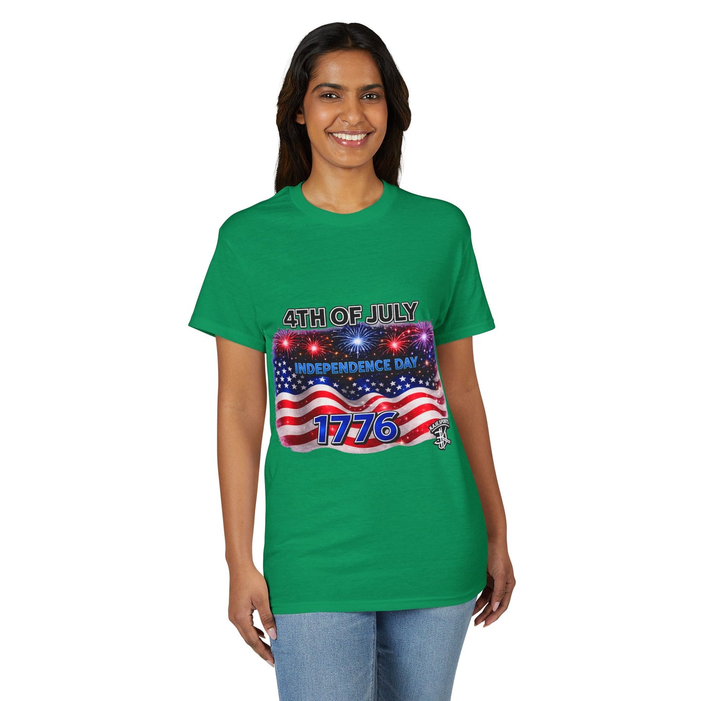 4th of July T-Shirt – Independence Day 1776 American Flag Fireworks Tee