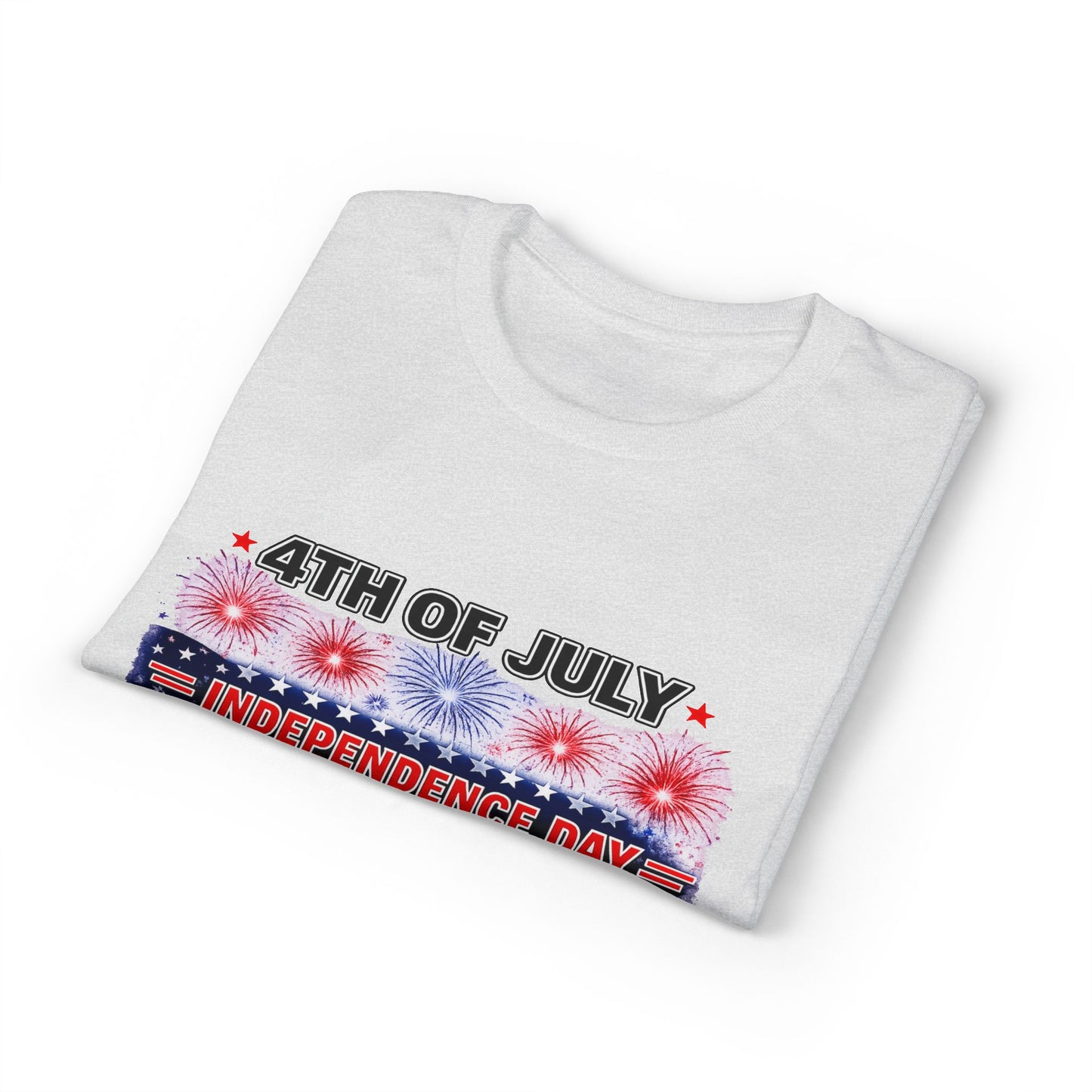 4th of July Independence Day T-Shirt — 1776 American Flag & Fireworks Tee