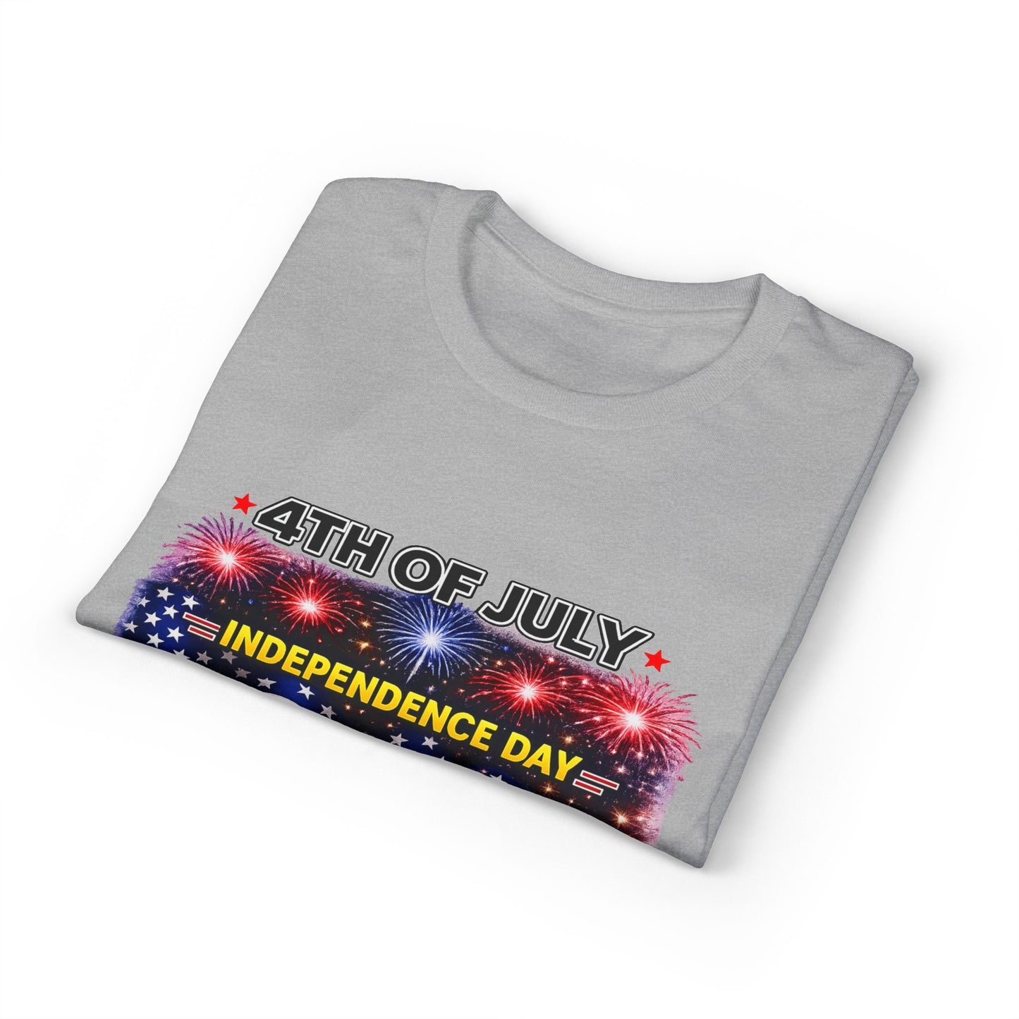 4th of July T-Shirt — Independence Day 1776 American Flag Fireworks Tee