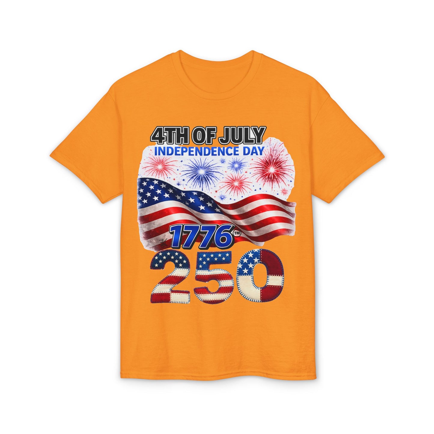 4th of July Independence Day 1776-250 American Flag T-Shirt